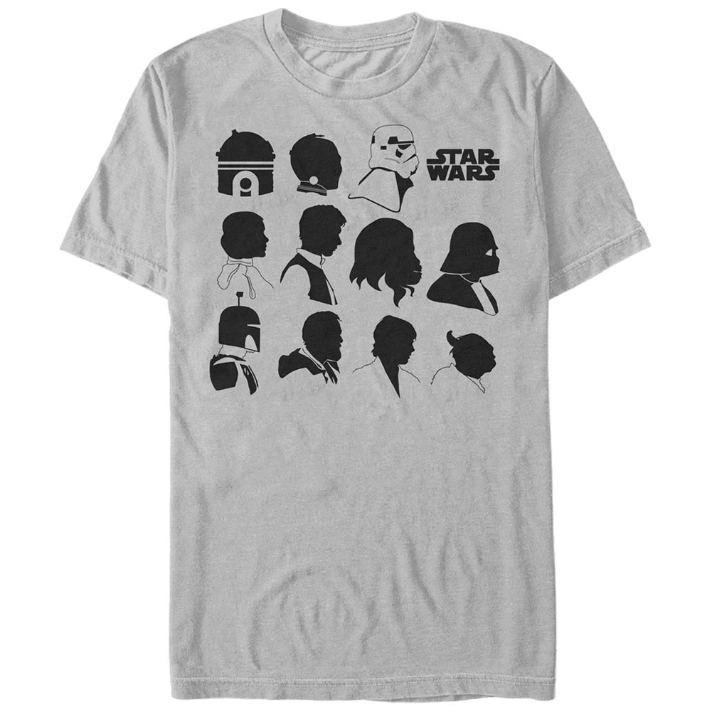 Star Wars Essential Silhouettes Gray T-Shirt, Grey