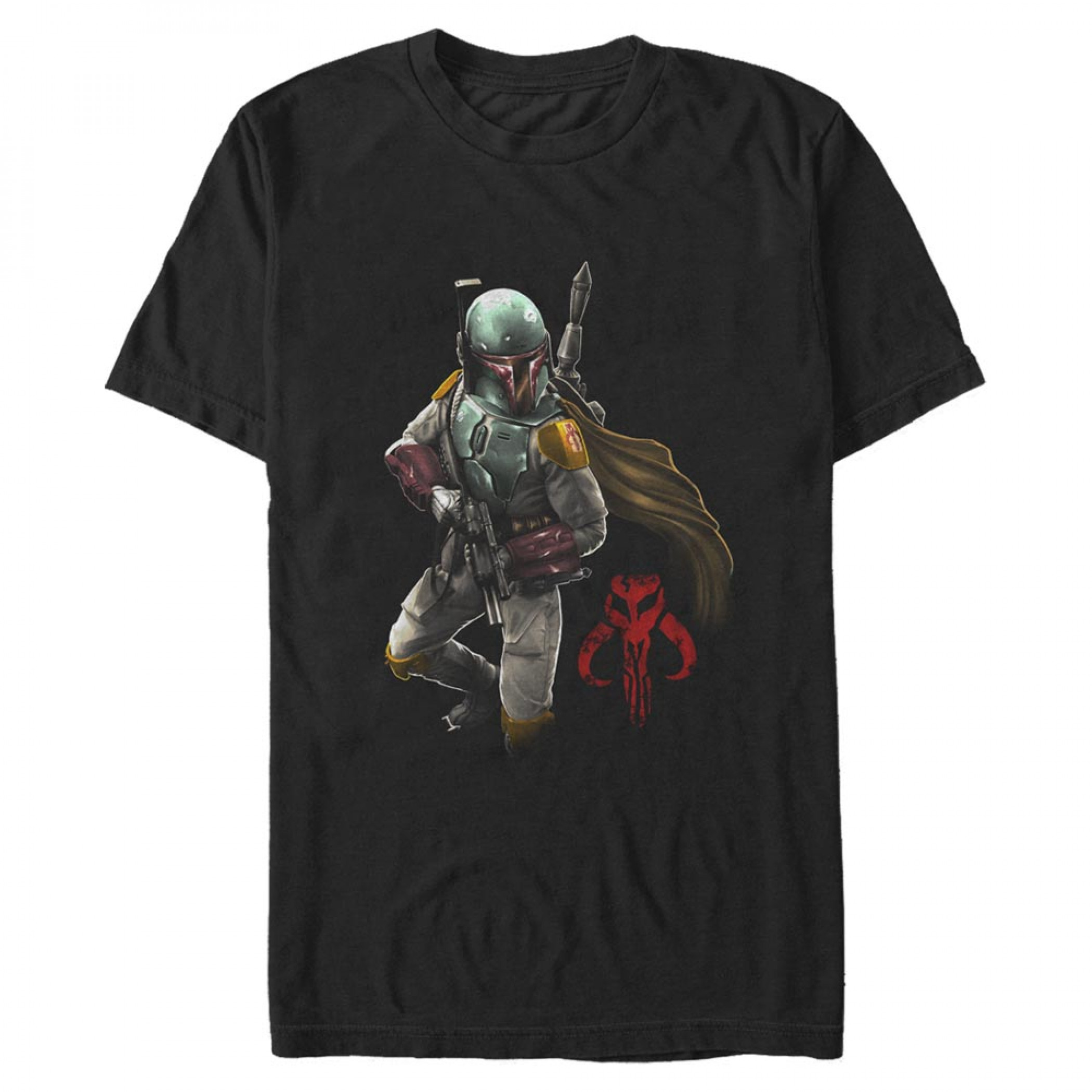 Star Wars Boba Fett Character Action T-Shirt, Black