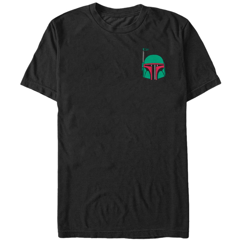 Star Wars Bobba Head Pocket Black T-Shirt, Black