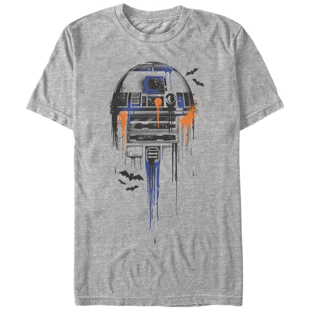 Star Wars Splatter R2 Gray T-Shirt, Grey