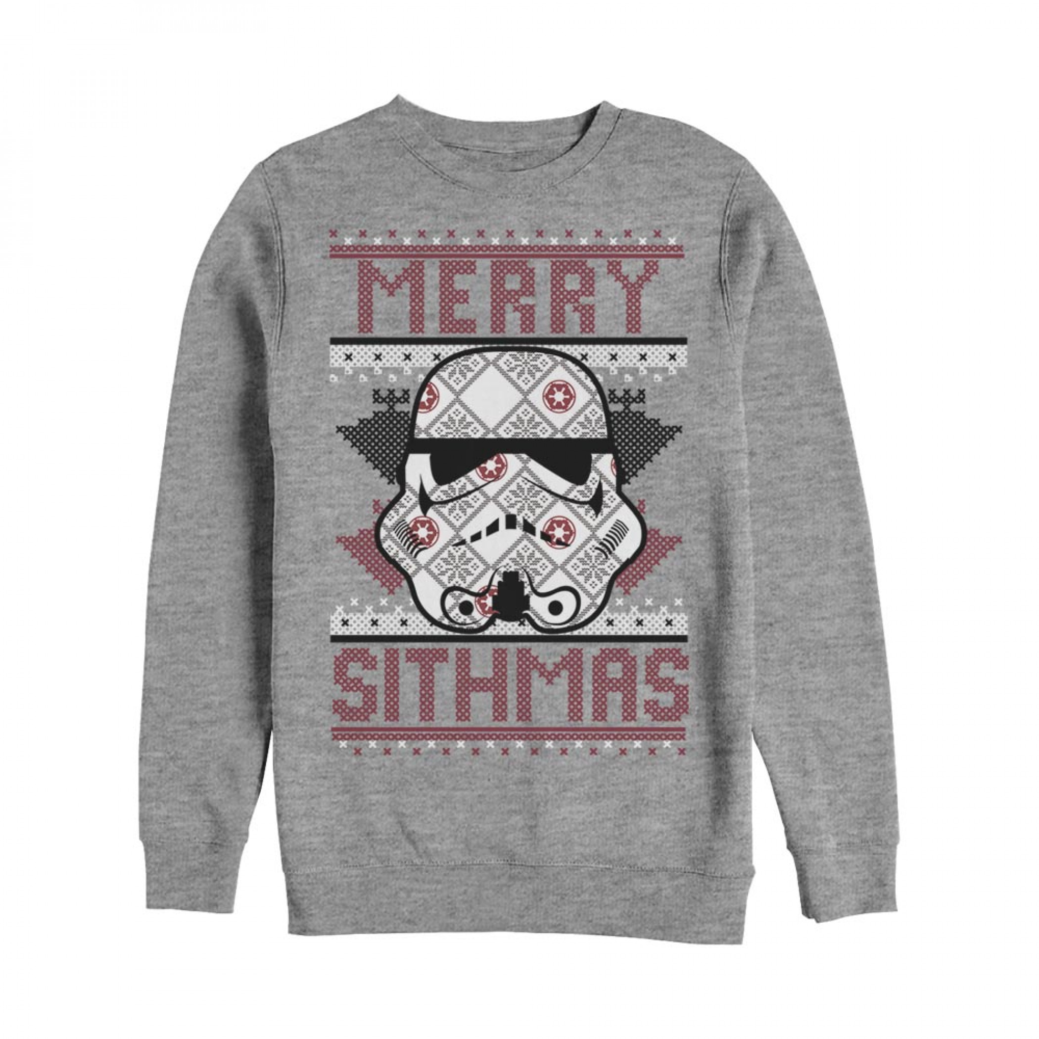 Star Wars Merry Sithmas Ugly Christmas Sweatshirt, Grey