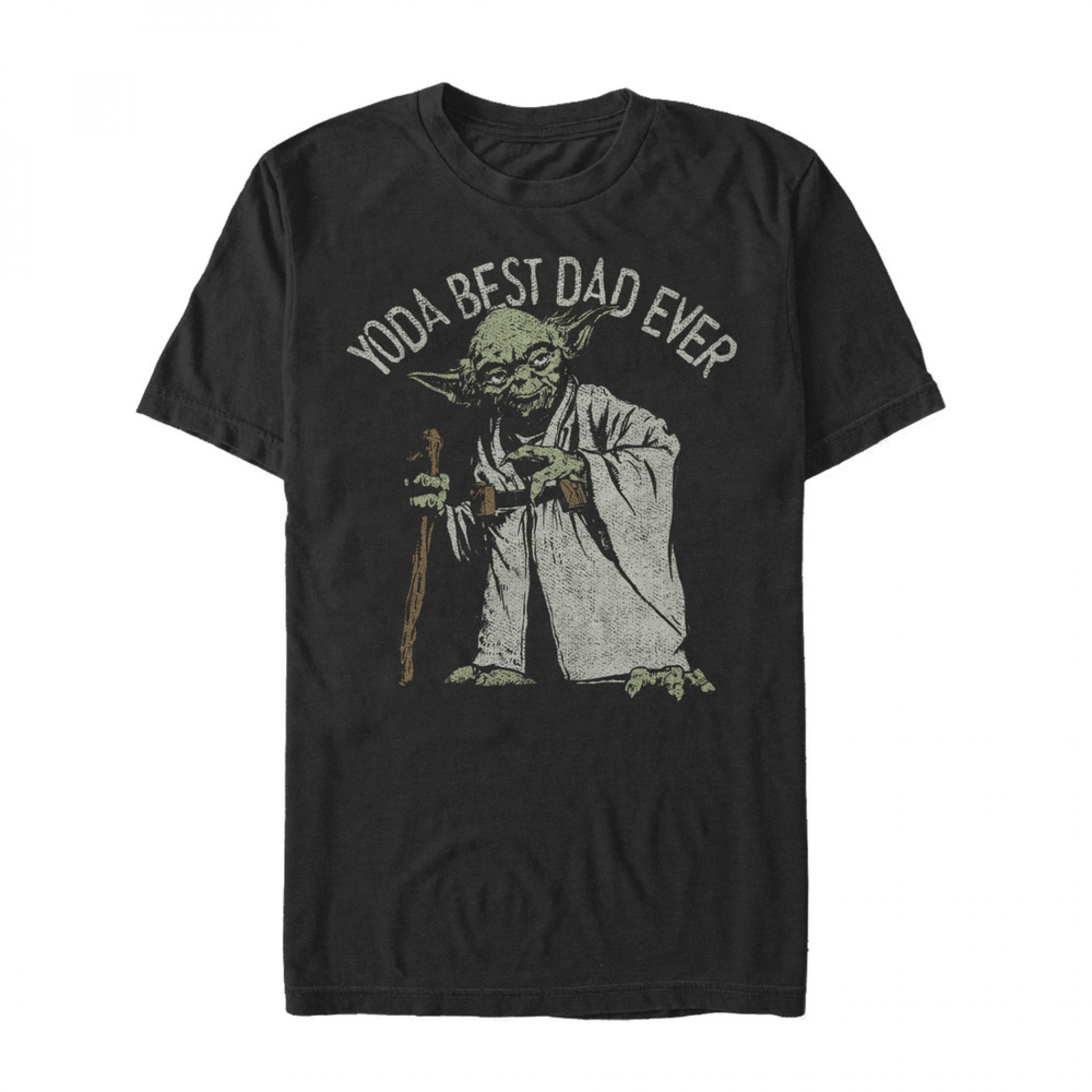 Star Wars Yoda Best Dad Ever T-Shirt, Black