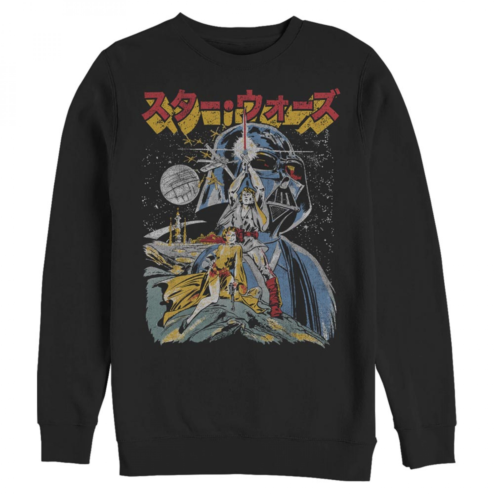 Star Wars Katakana Poster Black Sweatshirt, Black