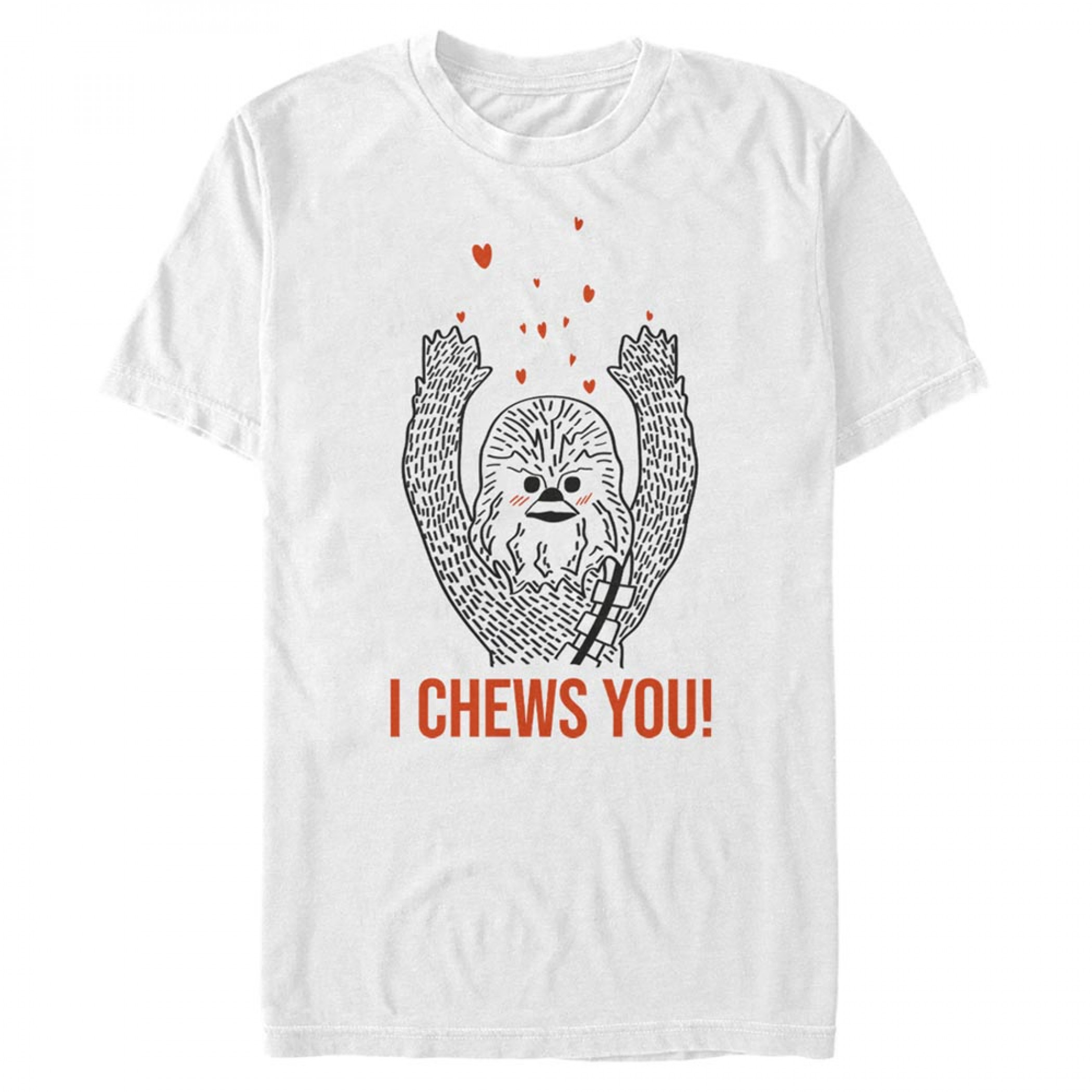 Star Wars I Chews You Chewbacca Valentine's Day T-Shirt, White