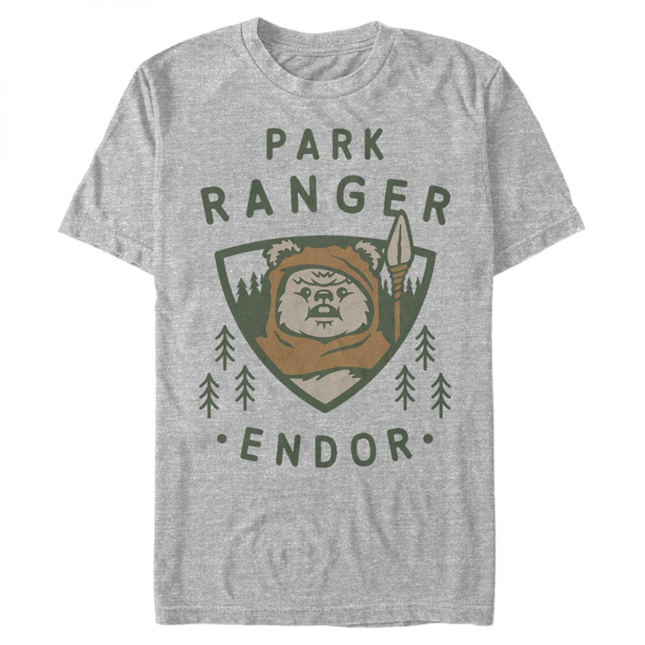 Star Wars Ewok Endor Park Ranger T-Shirt, Grey