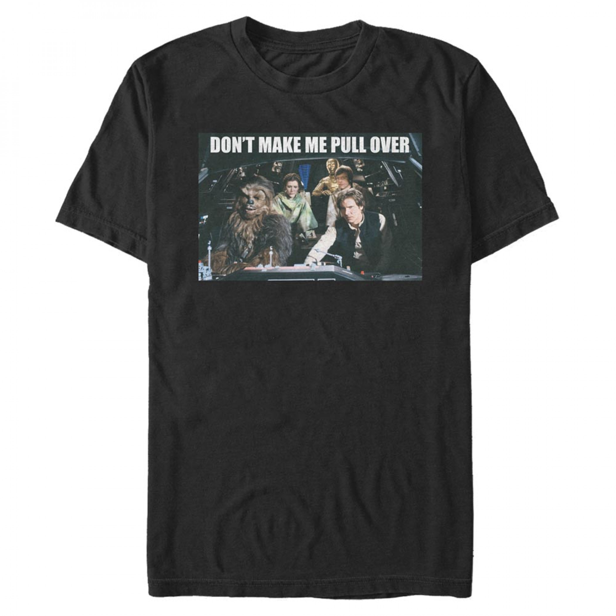 Star Wars Han Solo Don't Make Me Pull Over T-Shirt, Black