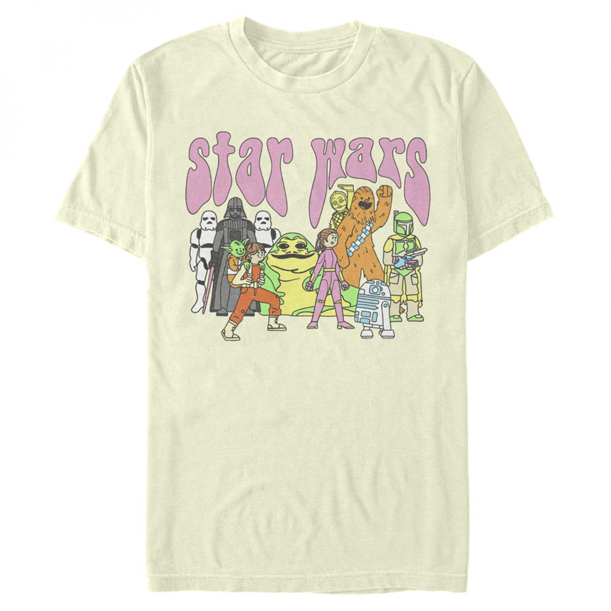 Star Wars Psychedelic Characters T-Shirt, White