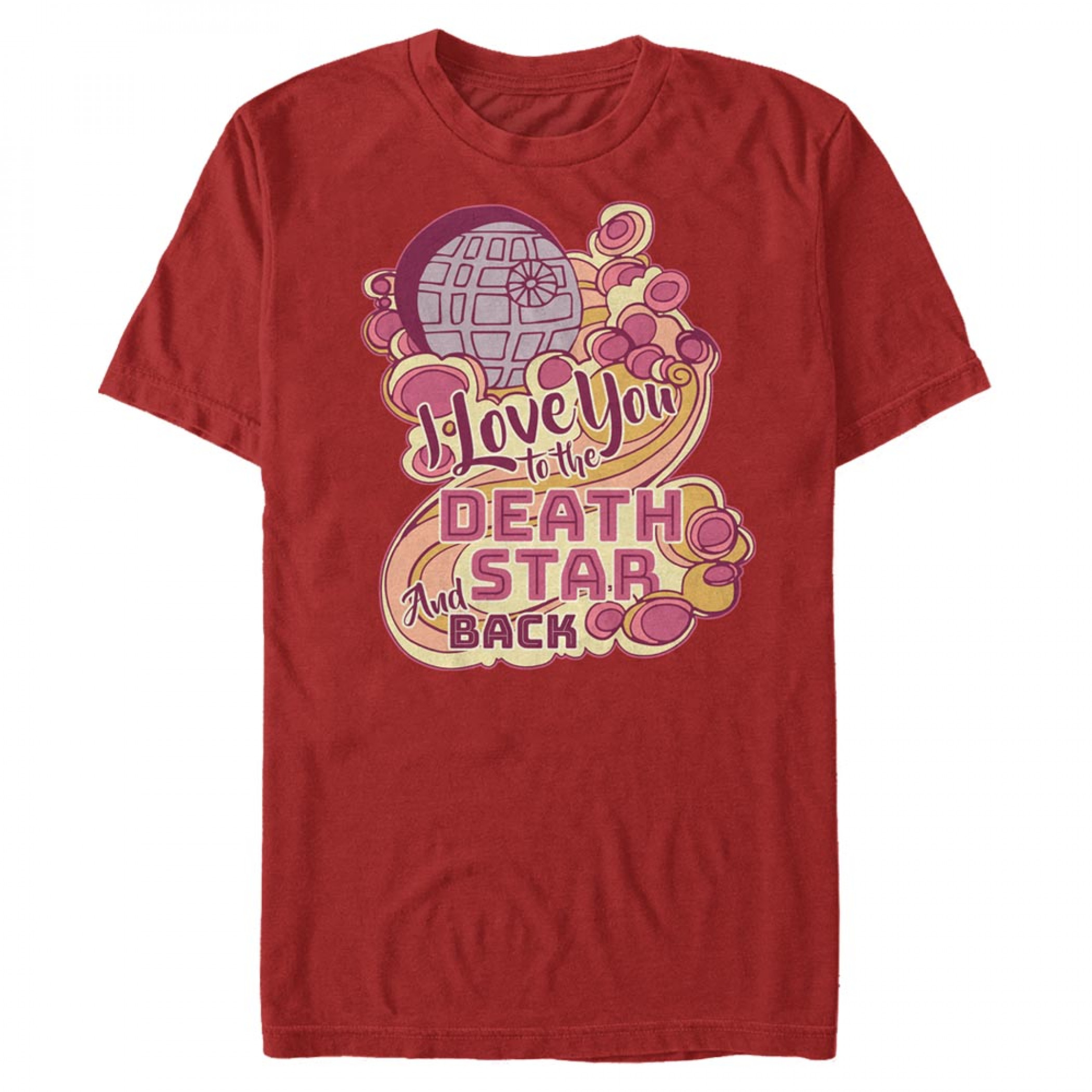 Star Wars I Love You to the Death Star and Back V-Day T-Shirt, Red
