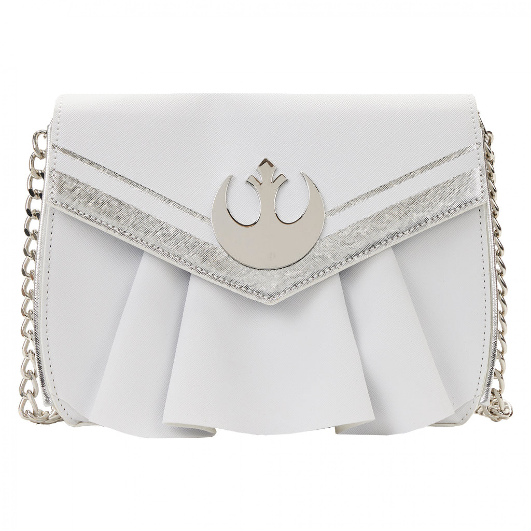 Star Wars Princess Leia Cosplay Chain Strap Crossbody Bag by Loungefly, White