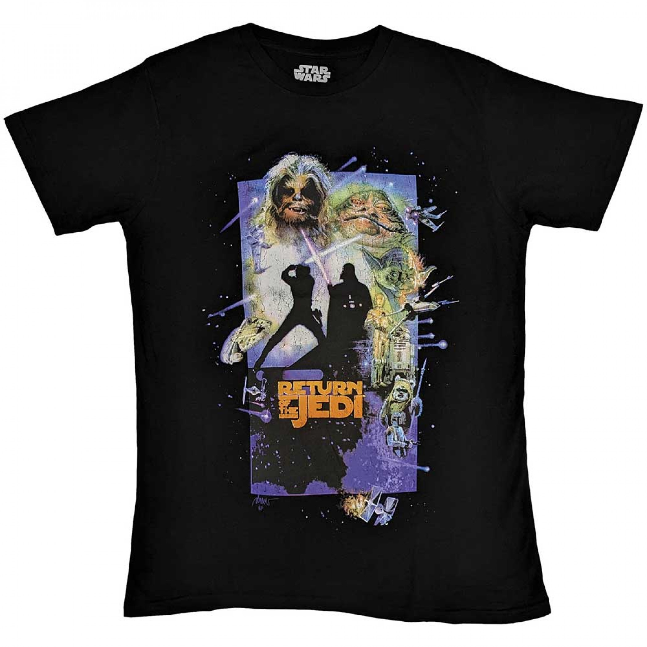 Star Wars Return of The Jedi Poster T-Shirt Black | eBay