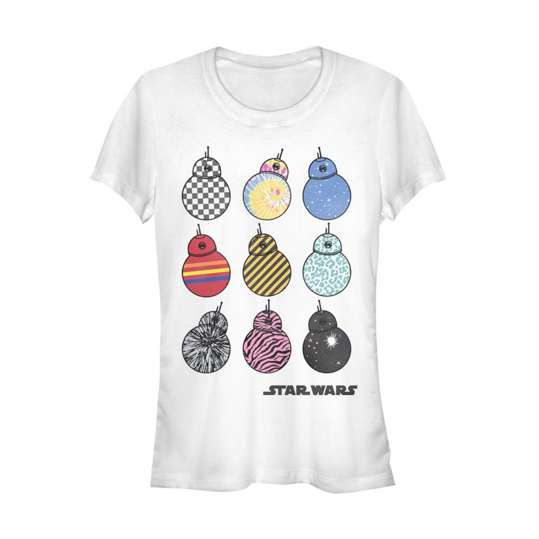 Star Wars The Rise of Skywalker BB-8 Designs Women's T-Shirt, White