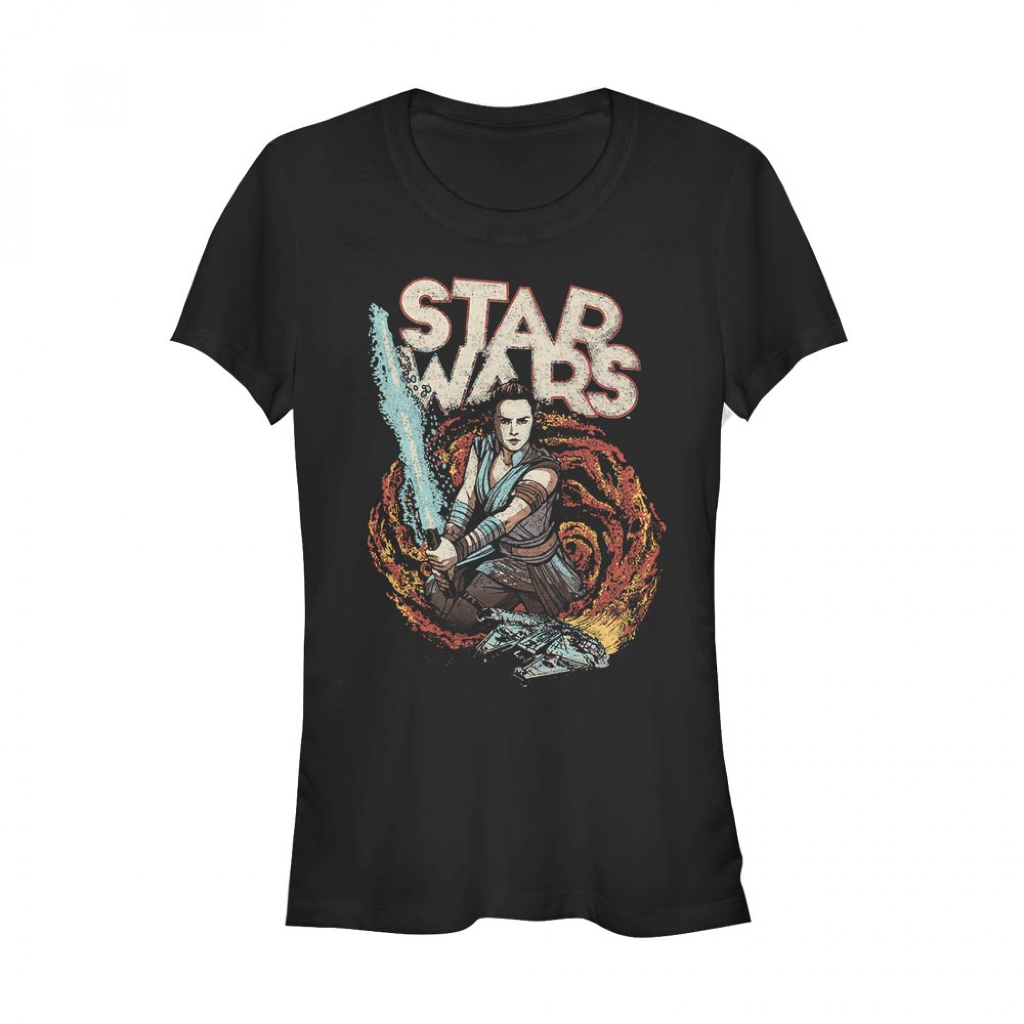 Star Wars The Rise of Skywalker Rey Women's T-Shirt, Black