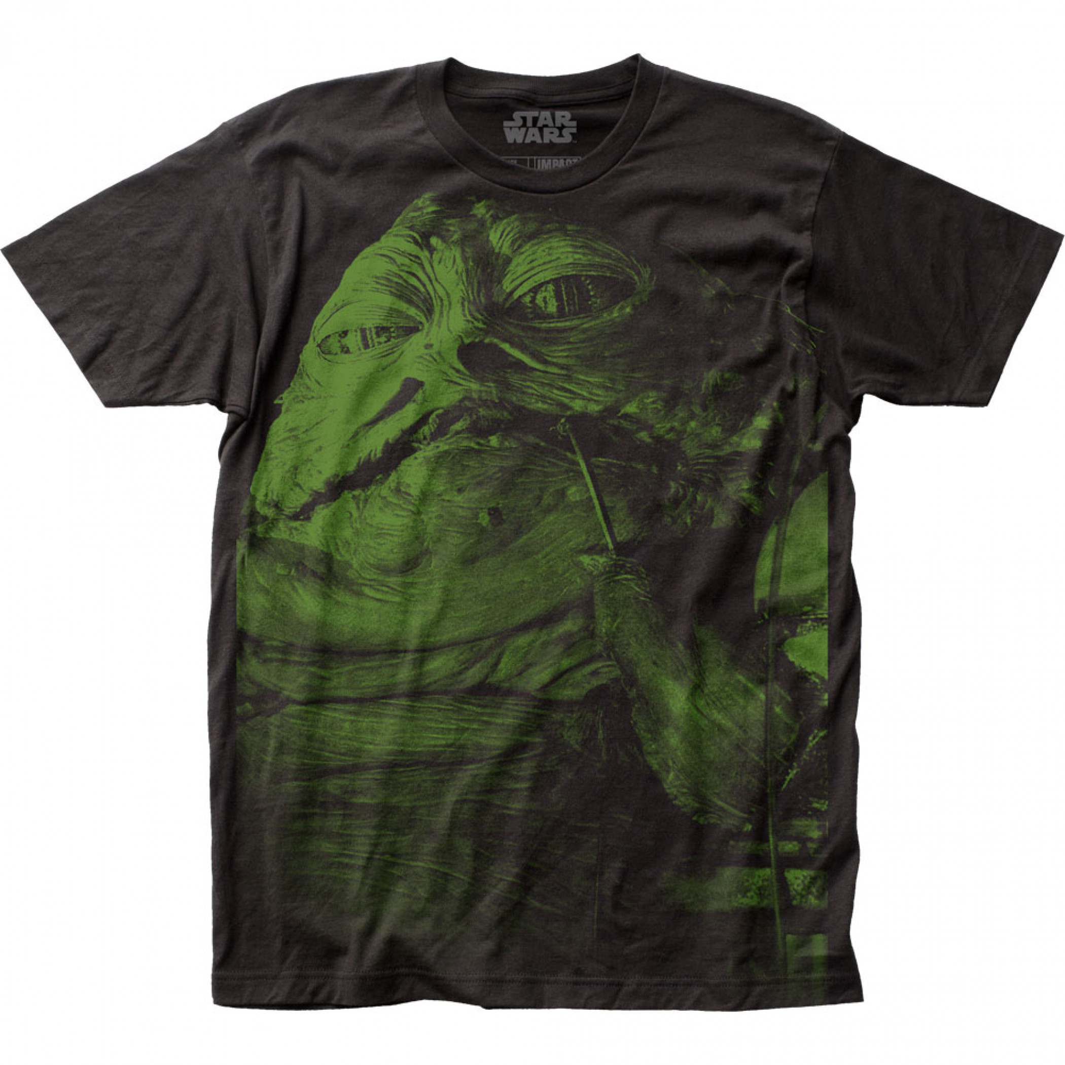 Star Wars Jabba the Hutt Large Subway Print T-Shirt, Black