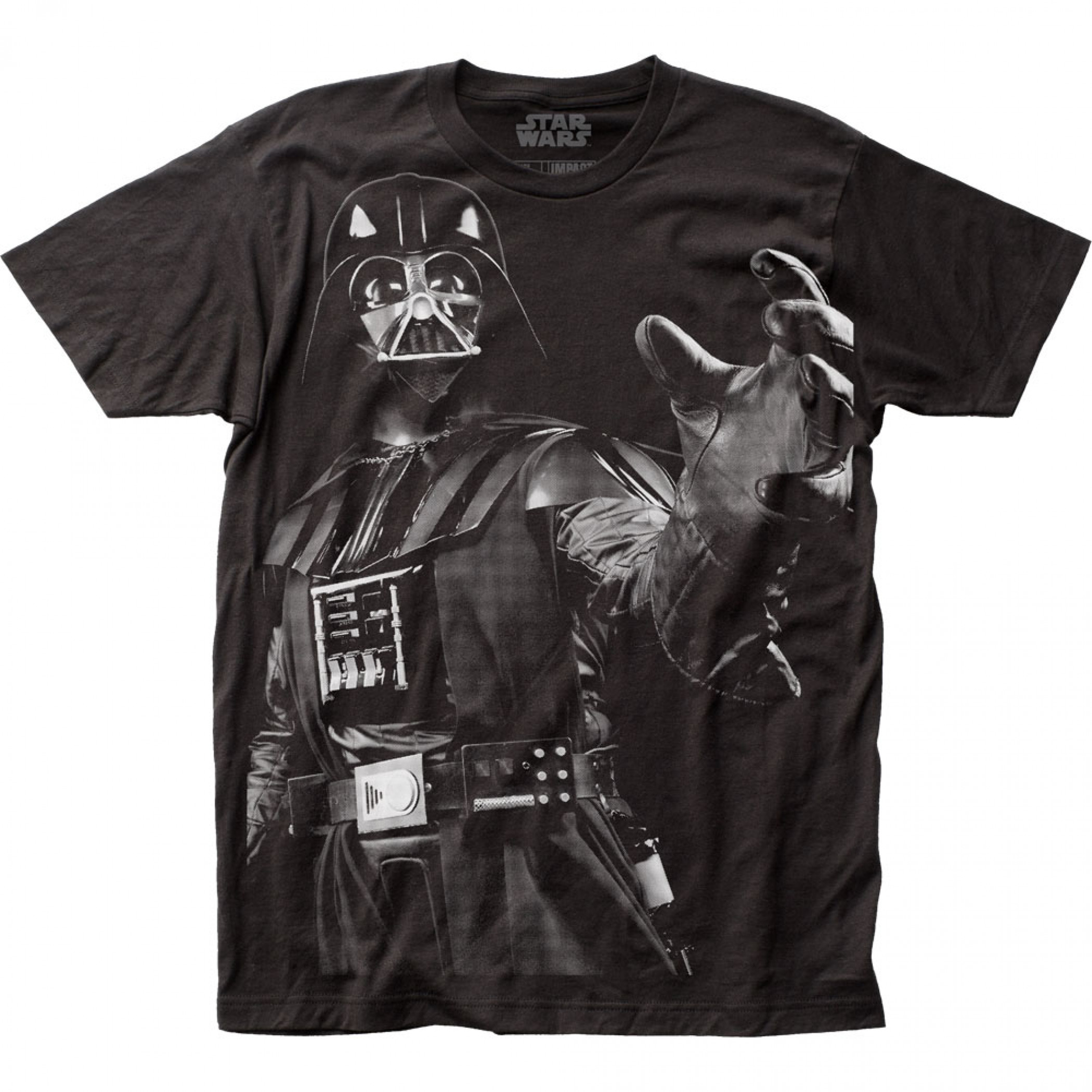 Star Wars Darth Vader Choke Large Subway Print T-Shirt, Black
