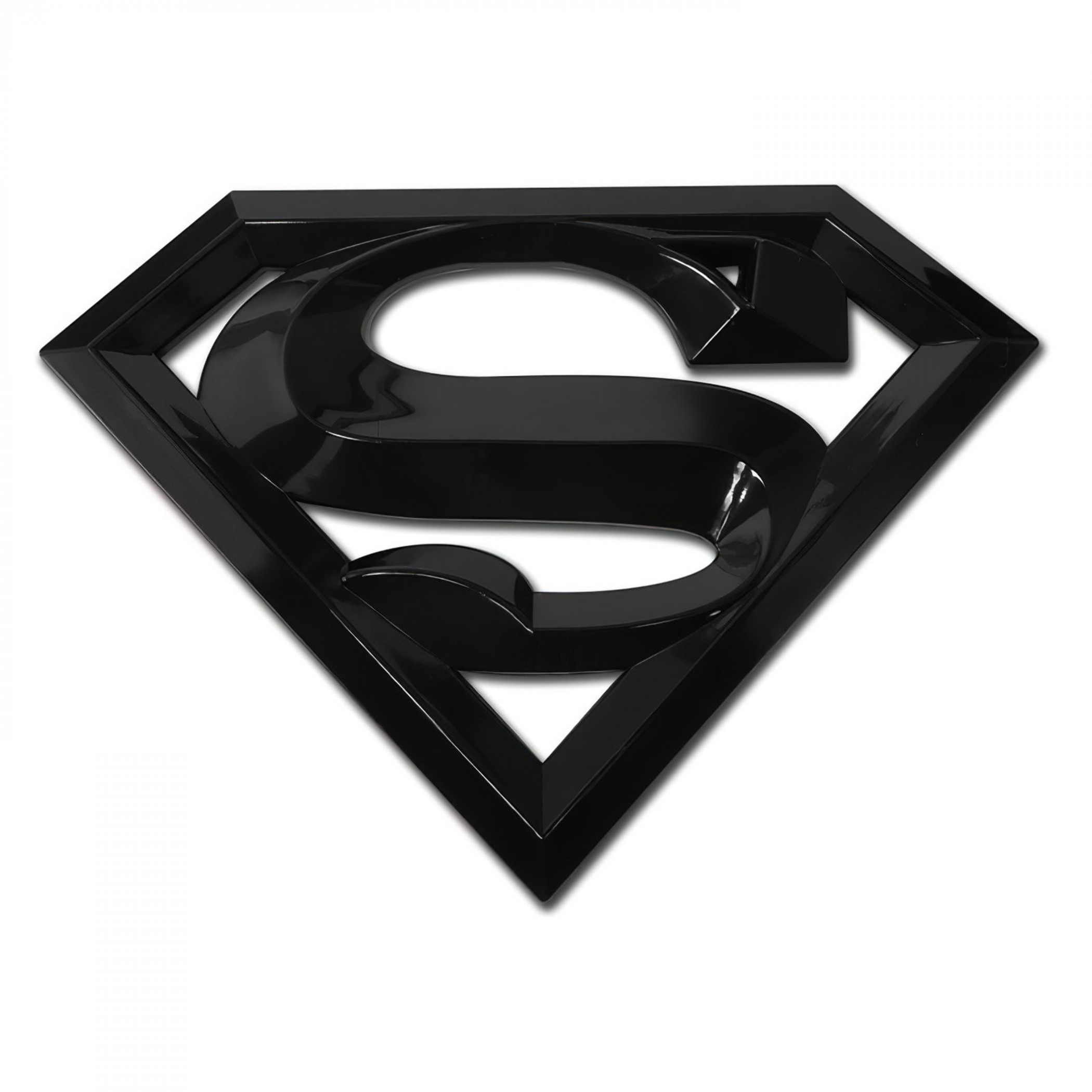 Superman Logo Black Colorway Car Emblem, Black