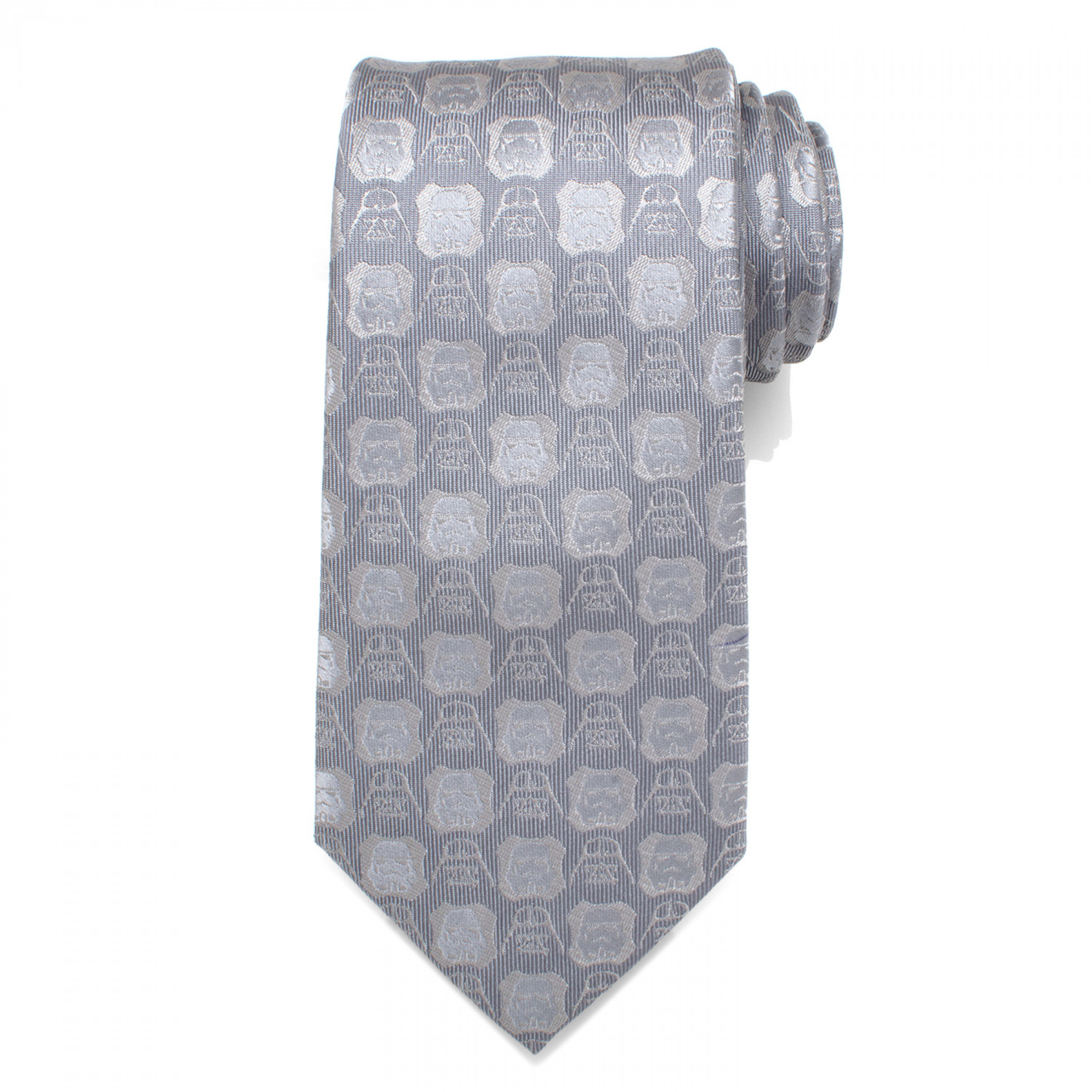 Star Wars Darth Vader and Stormtrooper Grey Men's Silk Tie, Grey