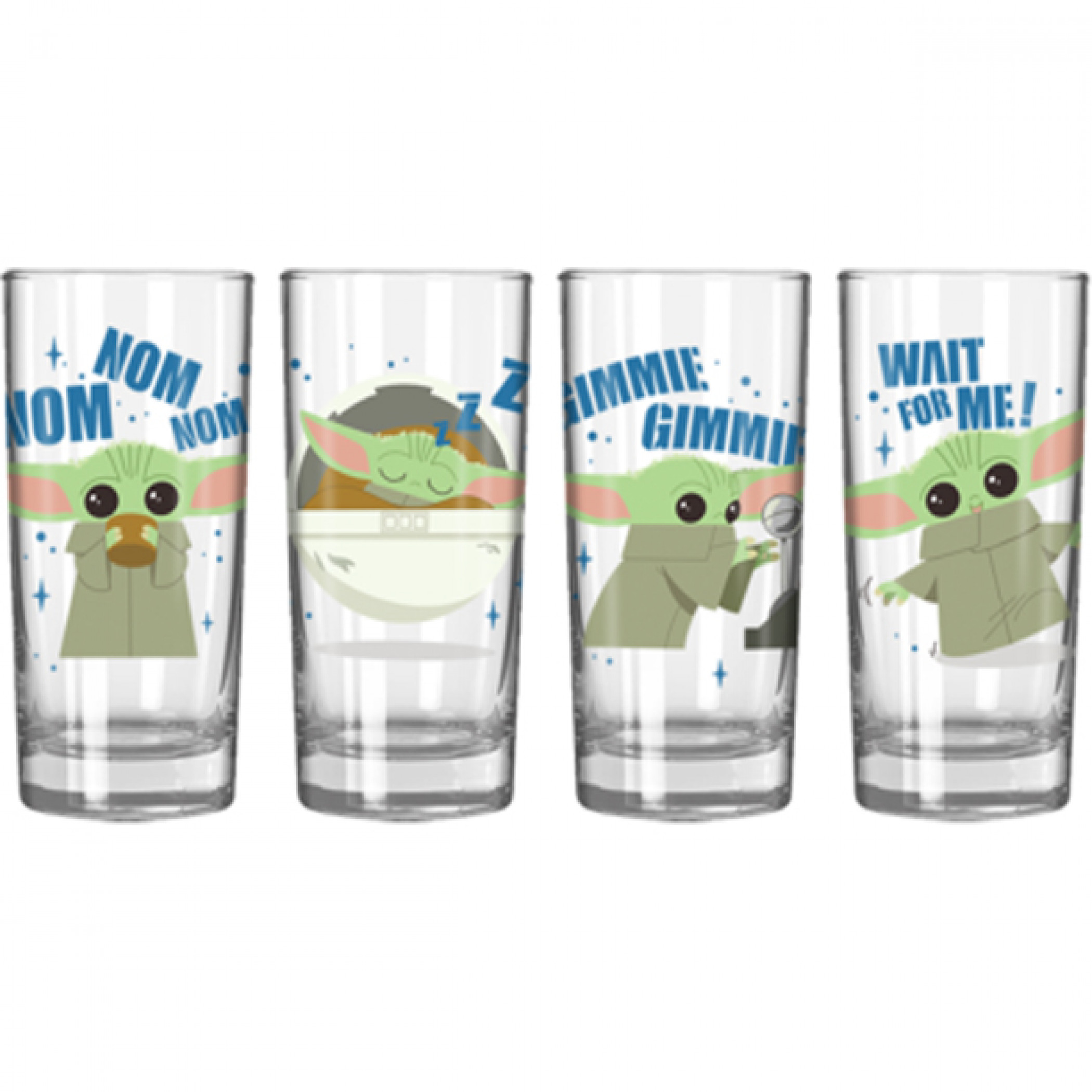 Star Wars The Mandalorian The Child 4-Pack Glass Tumbler Set, Multi-Color