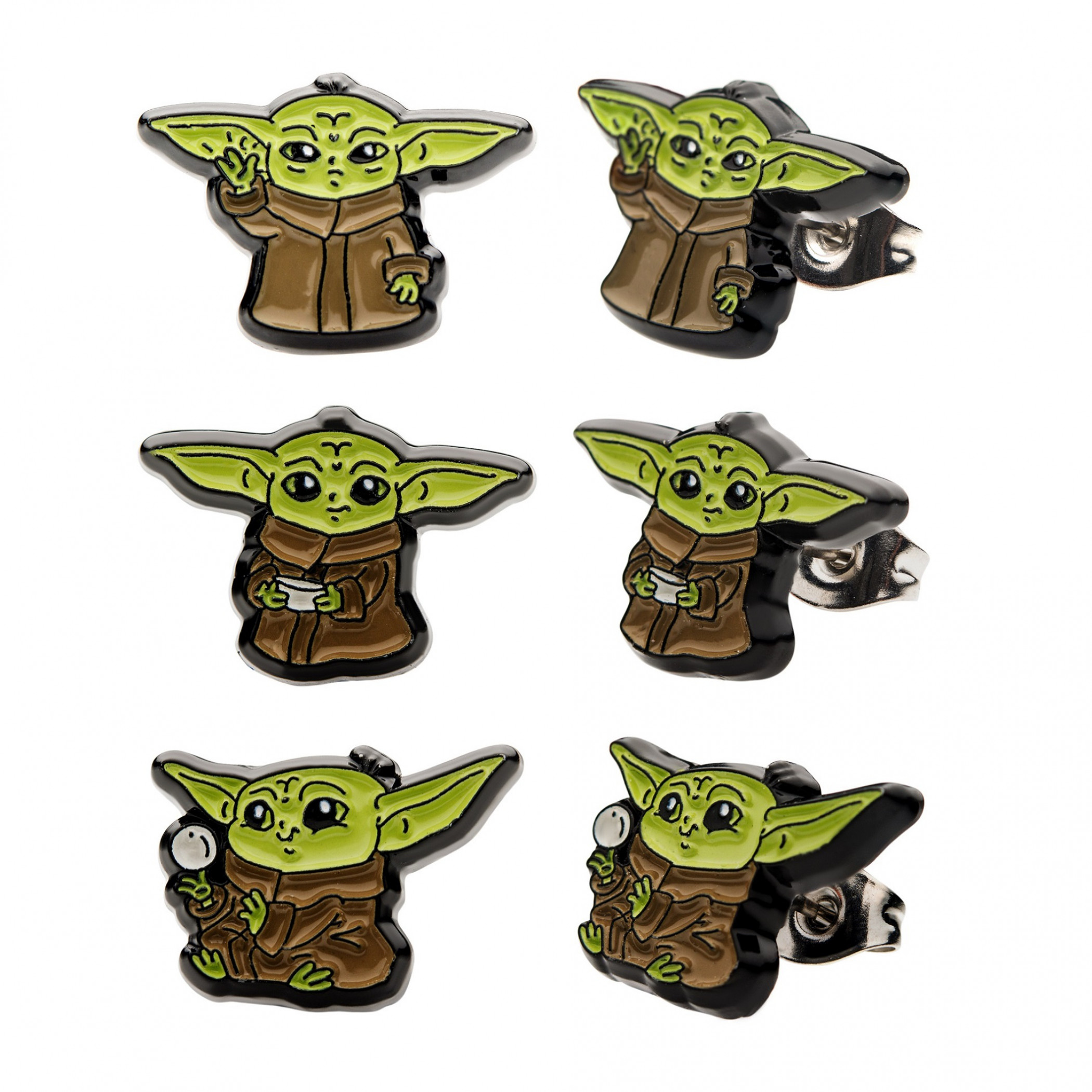 Star Wars The Mandalorian 3-Pack of The Child Earrings, Multi-Color