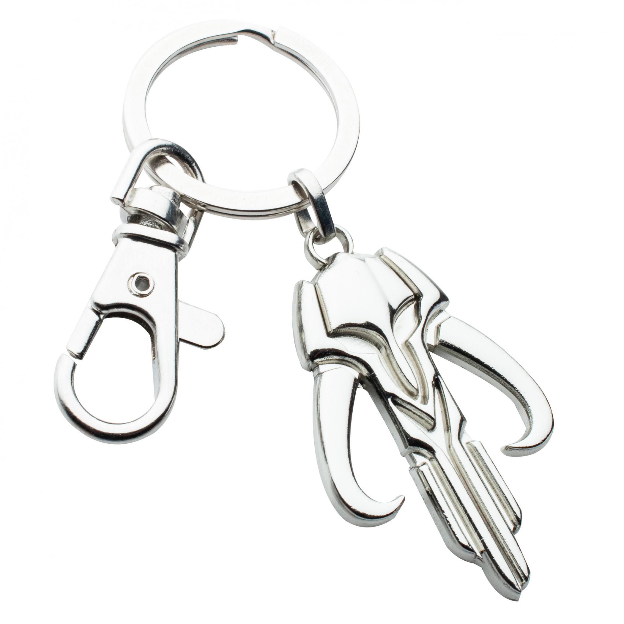 Star Wars The Mandalorian Bounty Hunter Chrome Keychain, Black