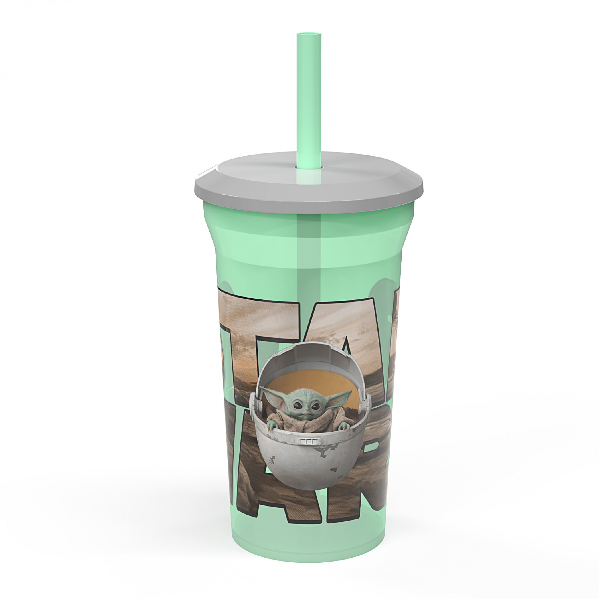 Star Wars The Mandalorian The Child 14oz Fun Sip Tumbler, Green