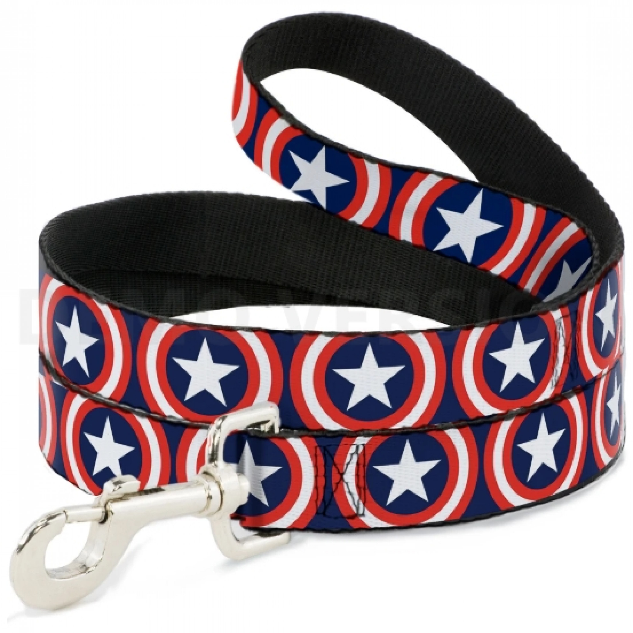 Captain America Logos 4-Foot Dog Leash, Blue