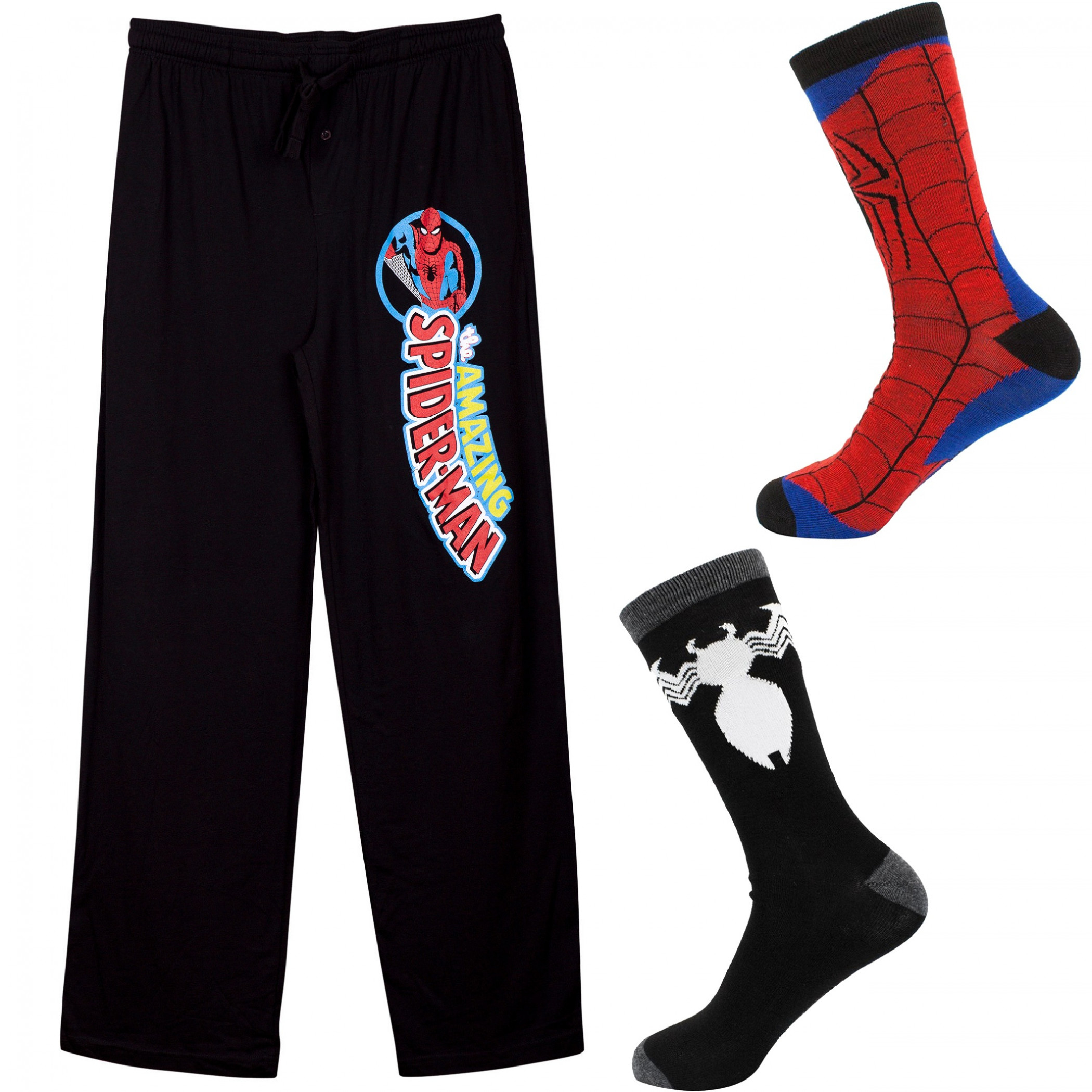 Spider-Man Sleep Pants and Sock Set, Black
