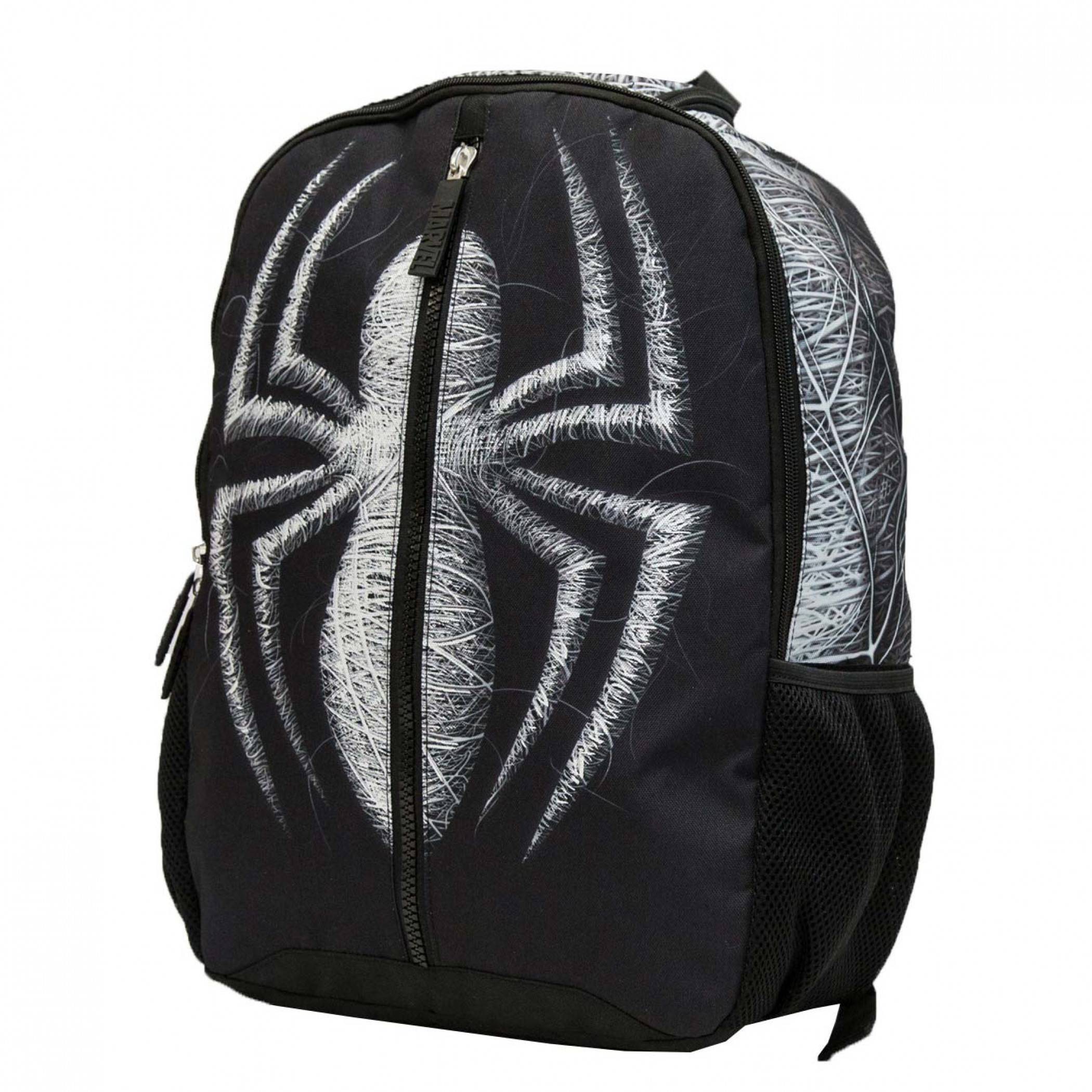 Spider-Man Black Center Zip Backpack, Black