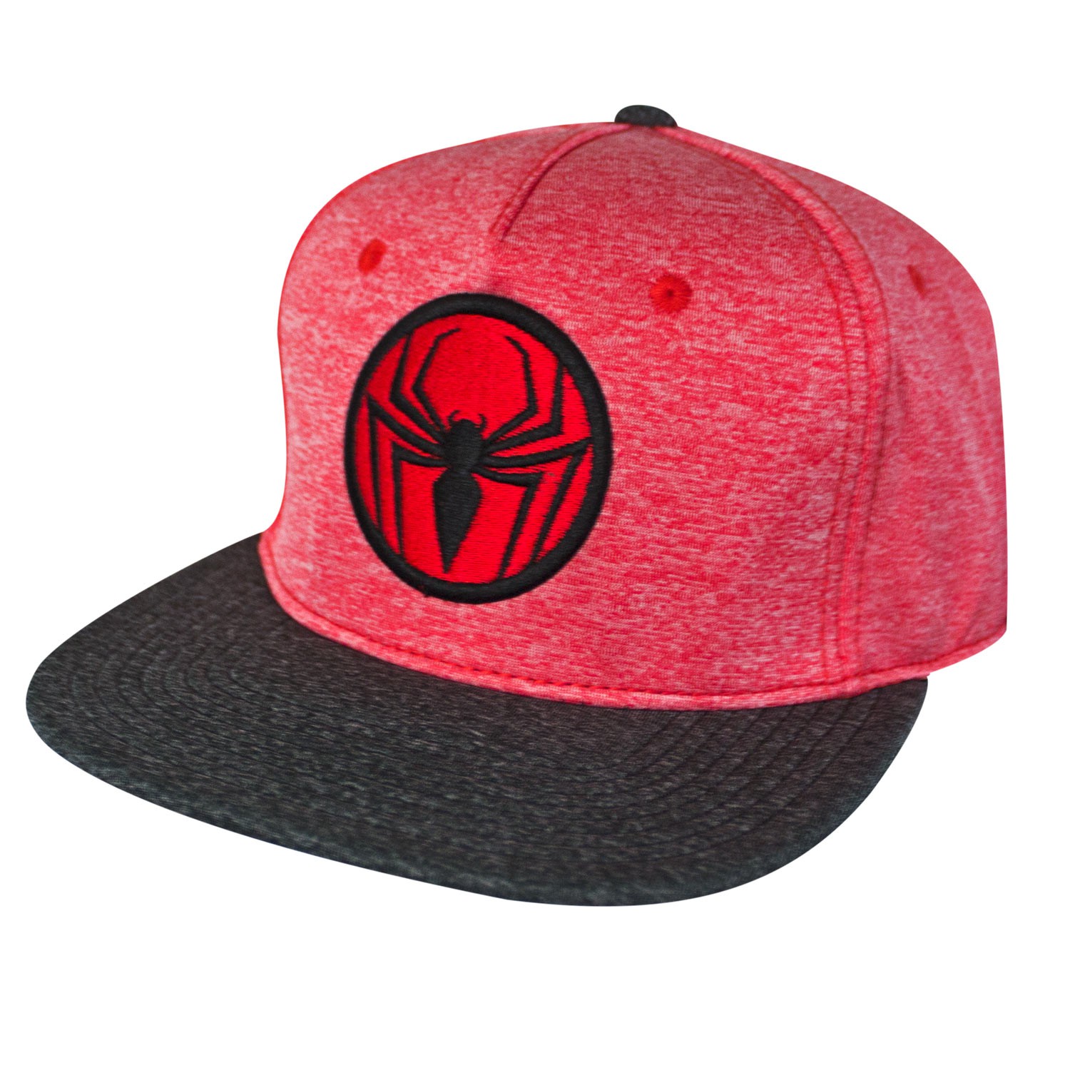 Spiderman Logo Heather Red Snapback Hat, Red
