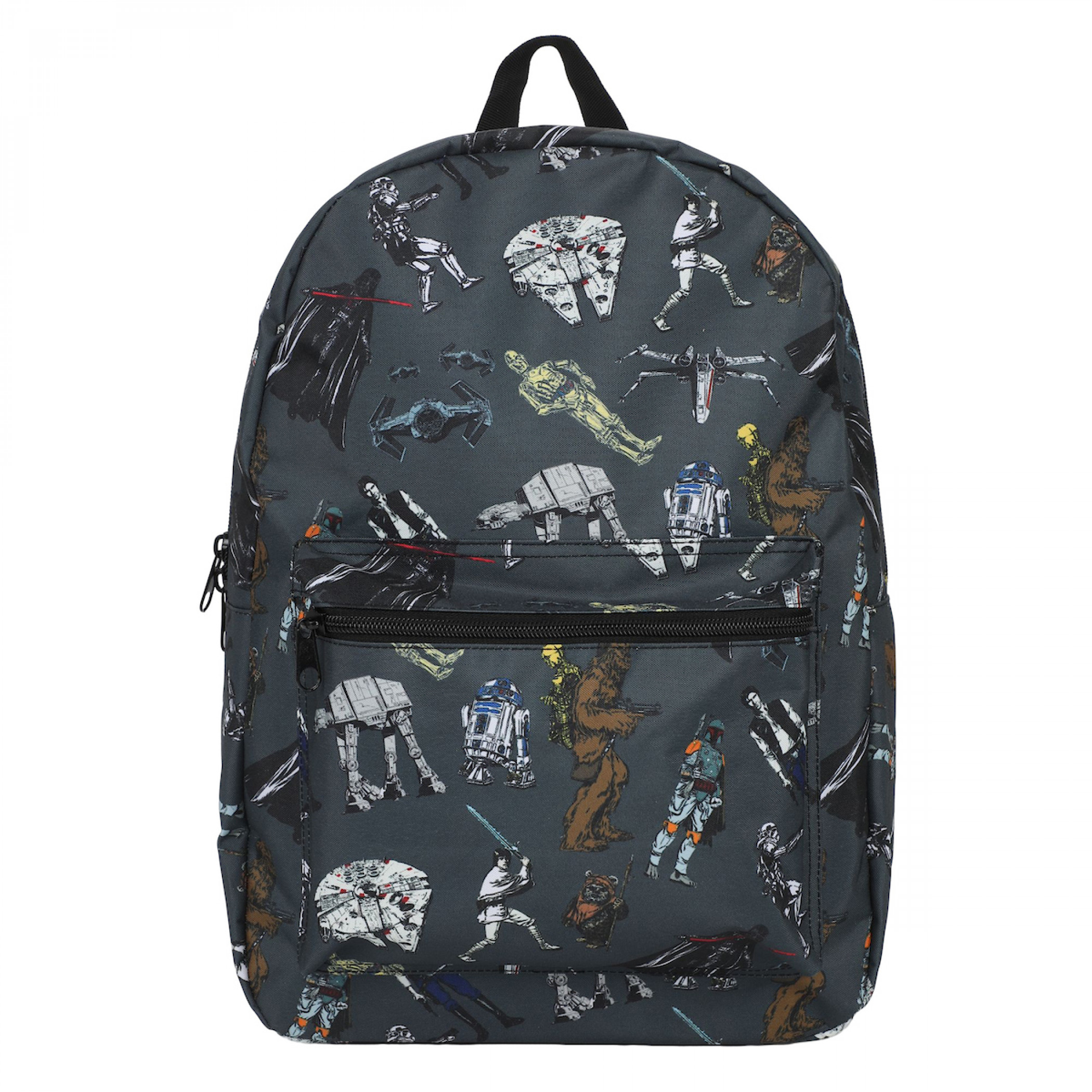 Star Wars Characters and Vehicles 15' Laptop Backpack, Black
