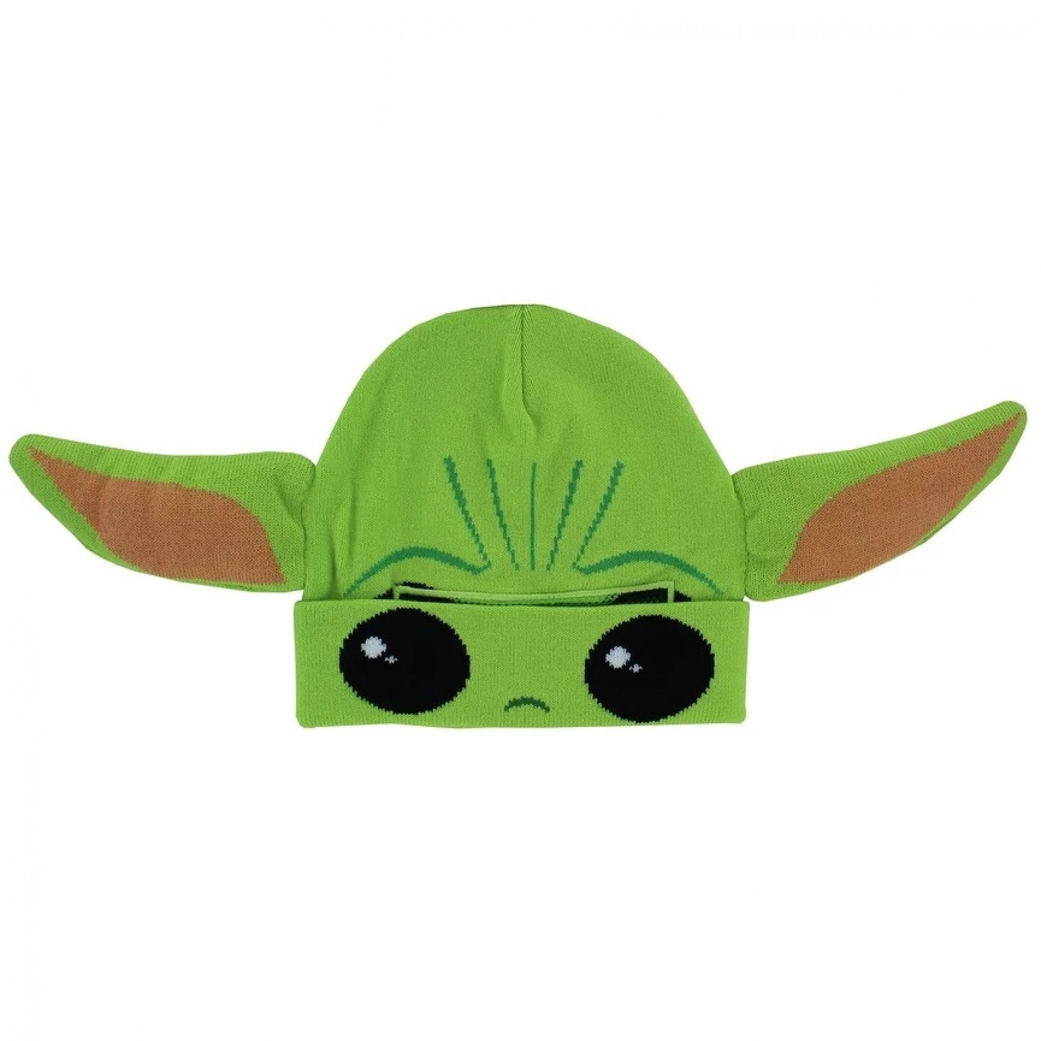 The Mandalorian The Child Flip Down Beanie, Green