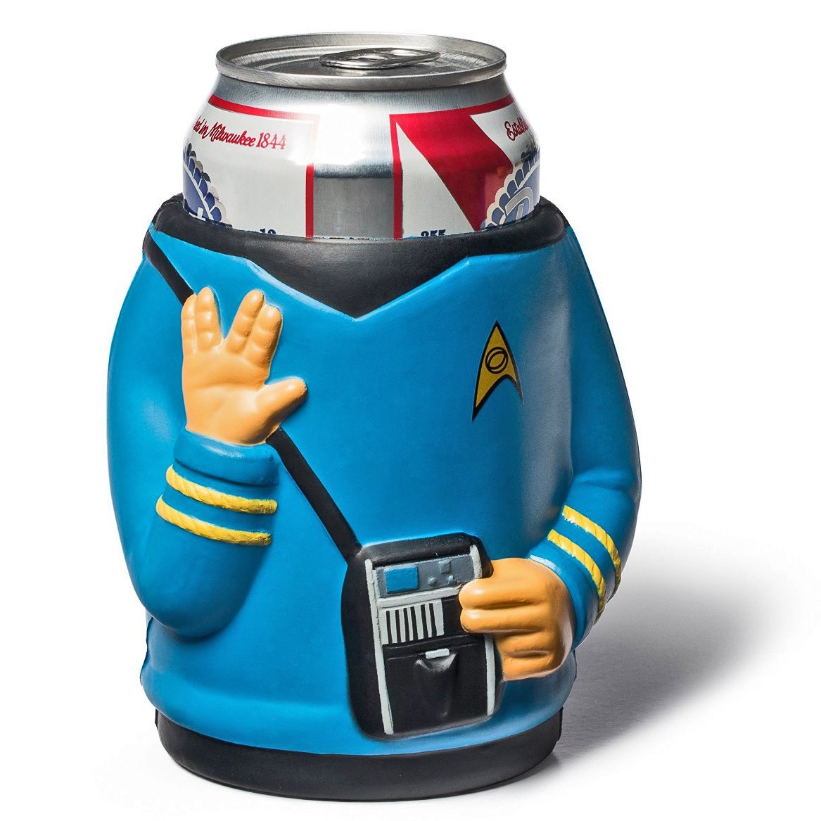 Star Trek Spock Foam Beer Can Cooler, Blue