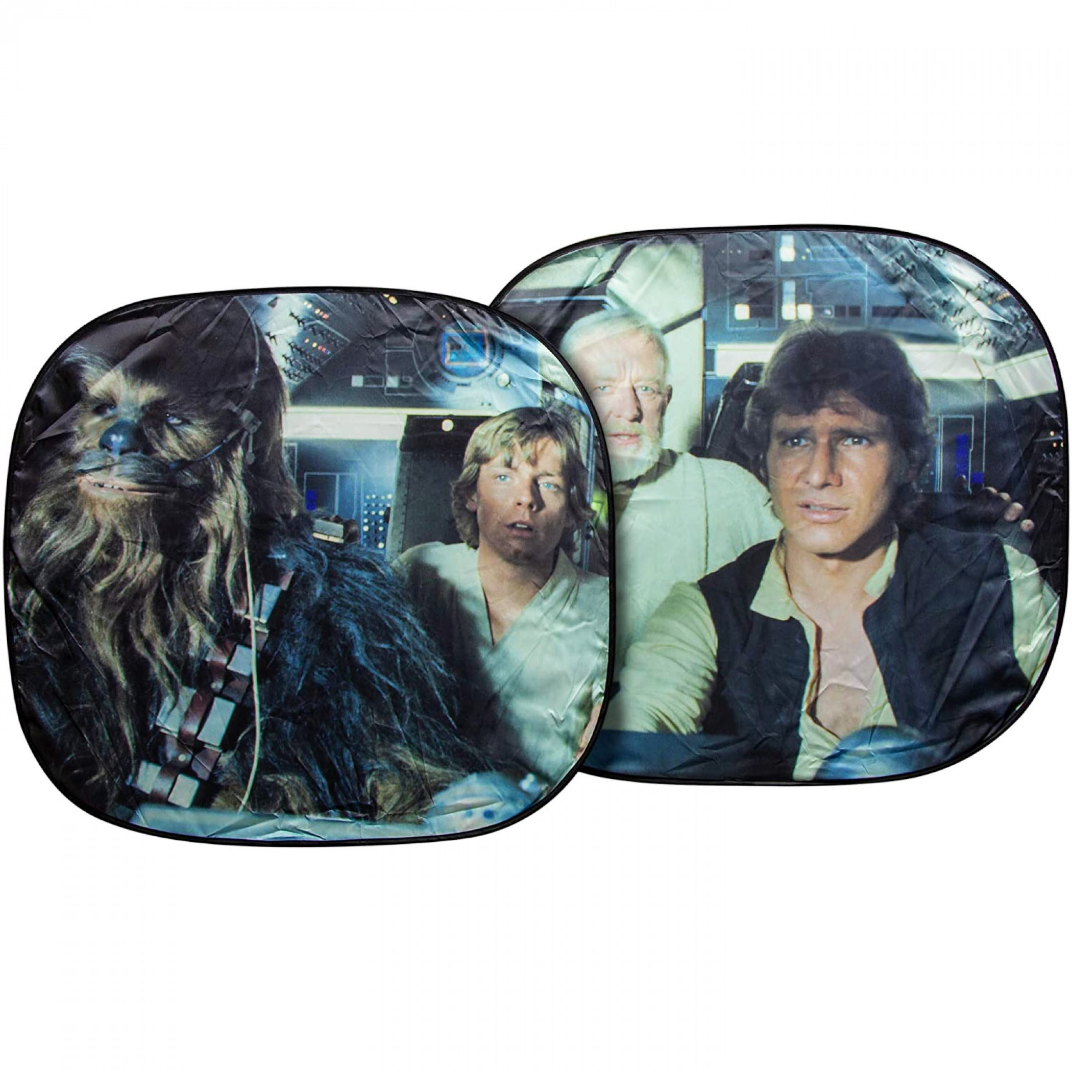 Star Wars Millennium Falcon Cockpit Springshade Car Windshield Sunshade, Multi-Color