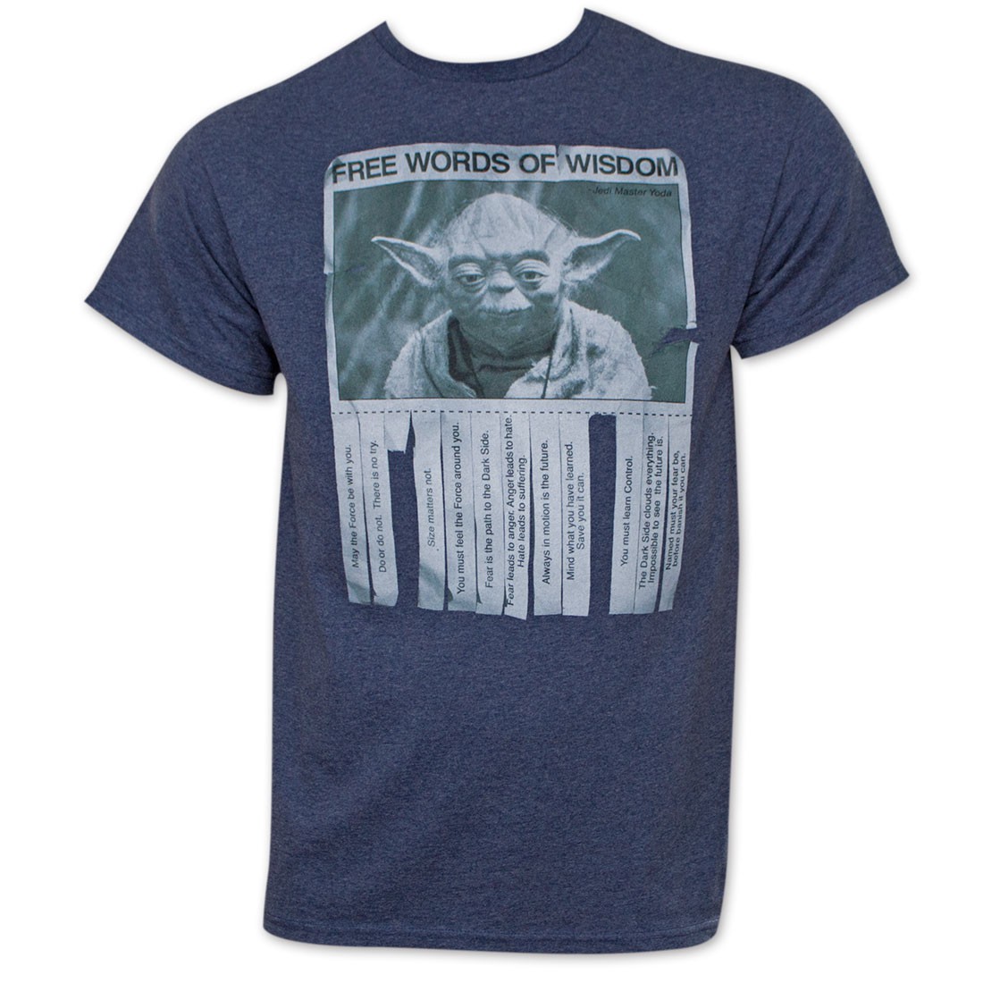 Star Wars Blue Yoda Words Of Wisdom TShirt, Blue