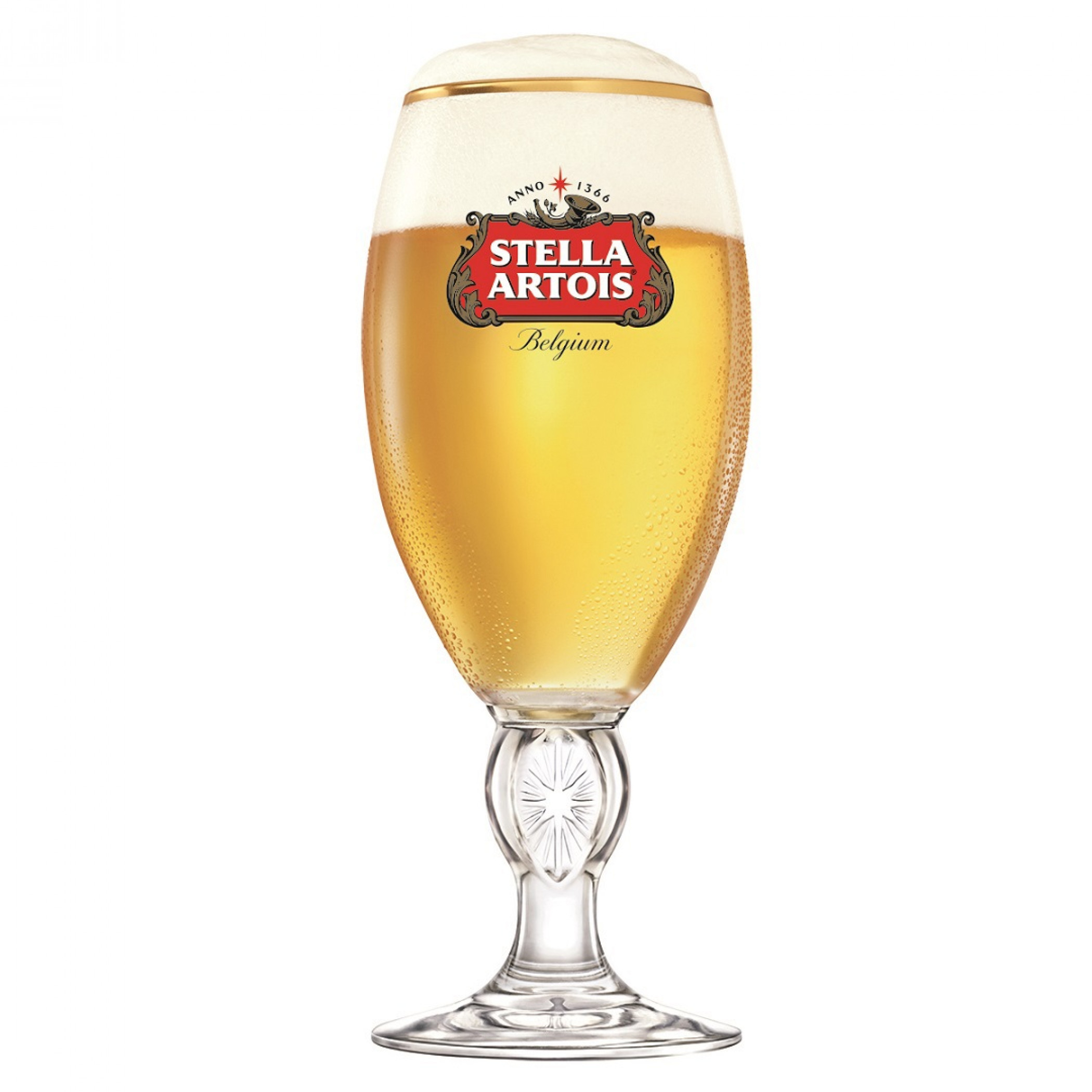 Stella Artois Traditional Gold Rimmed 33cl Chalice Glass