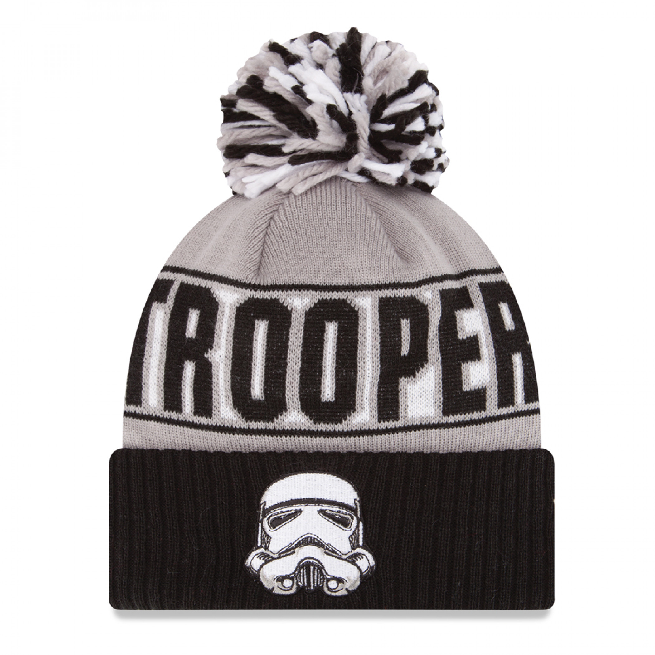 Star Wars Stormtrooper New Era Embroidered Pom Knit Beanie, Multi-Color
