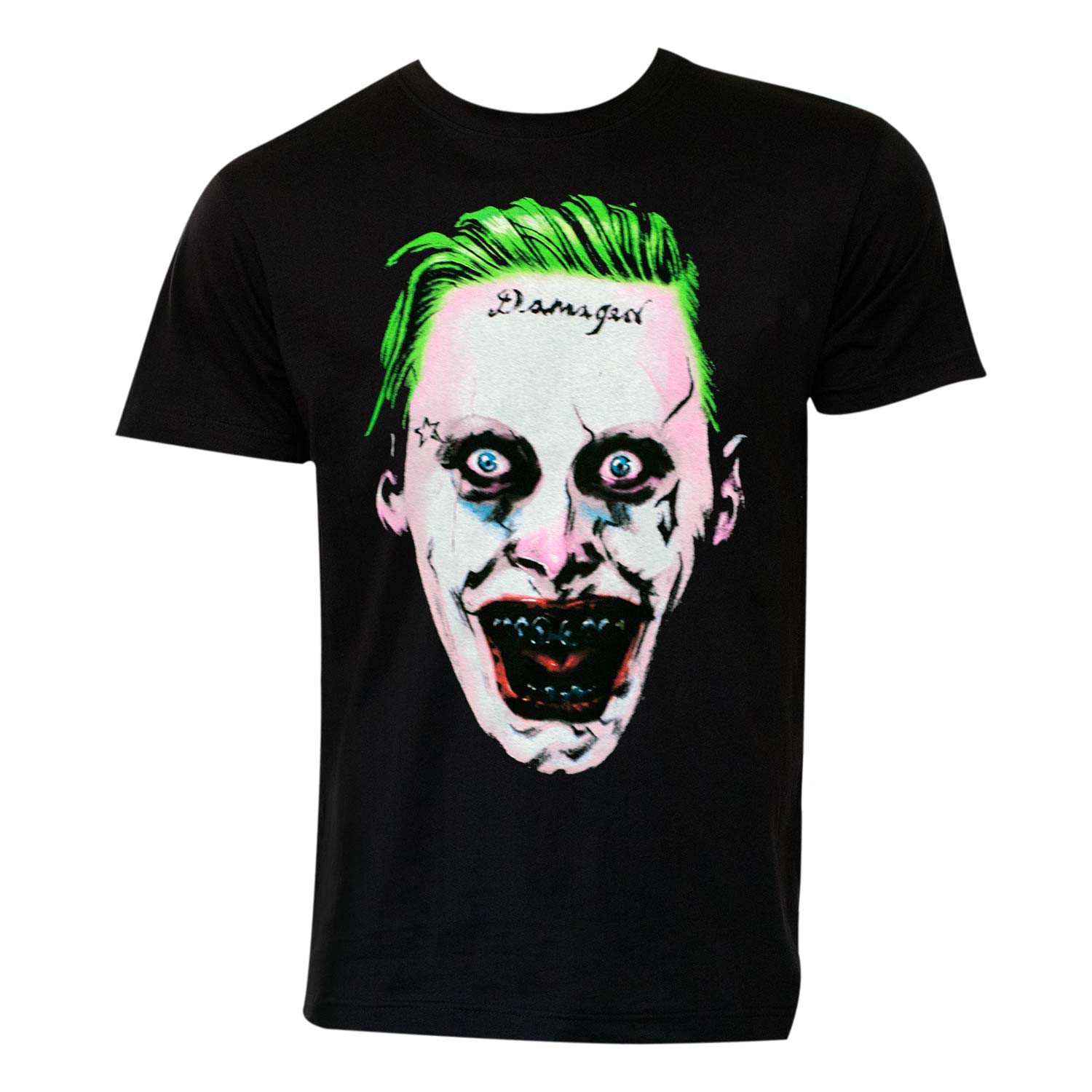Suicide Squad Joker Face Tee Shirt, Black