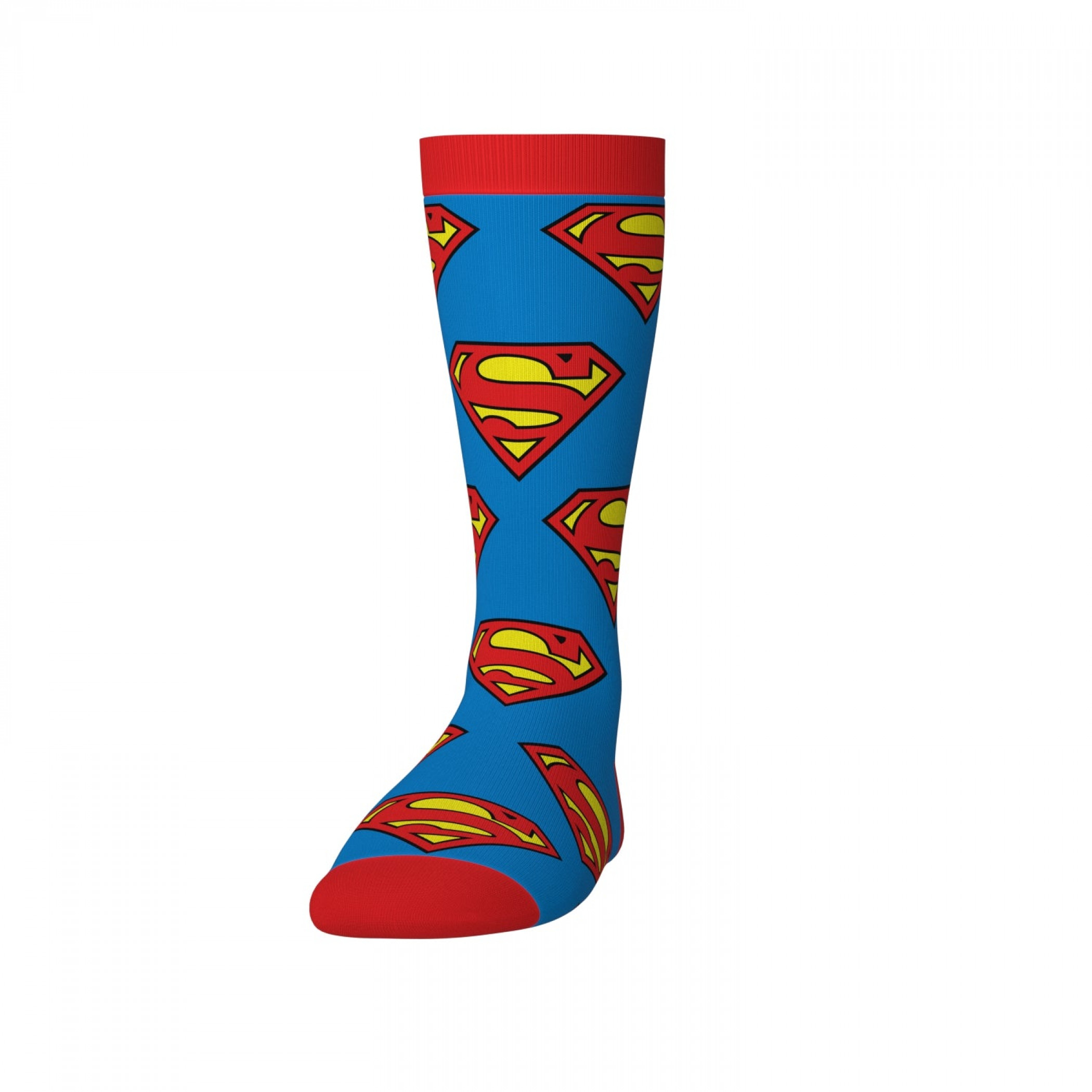 DC Comics Superman Symbol AOP Swag Socks, Multi-Color