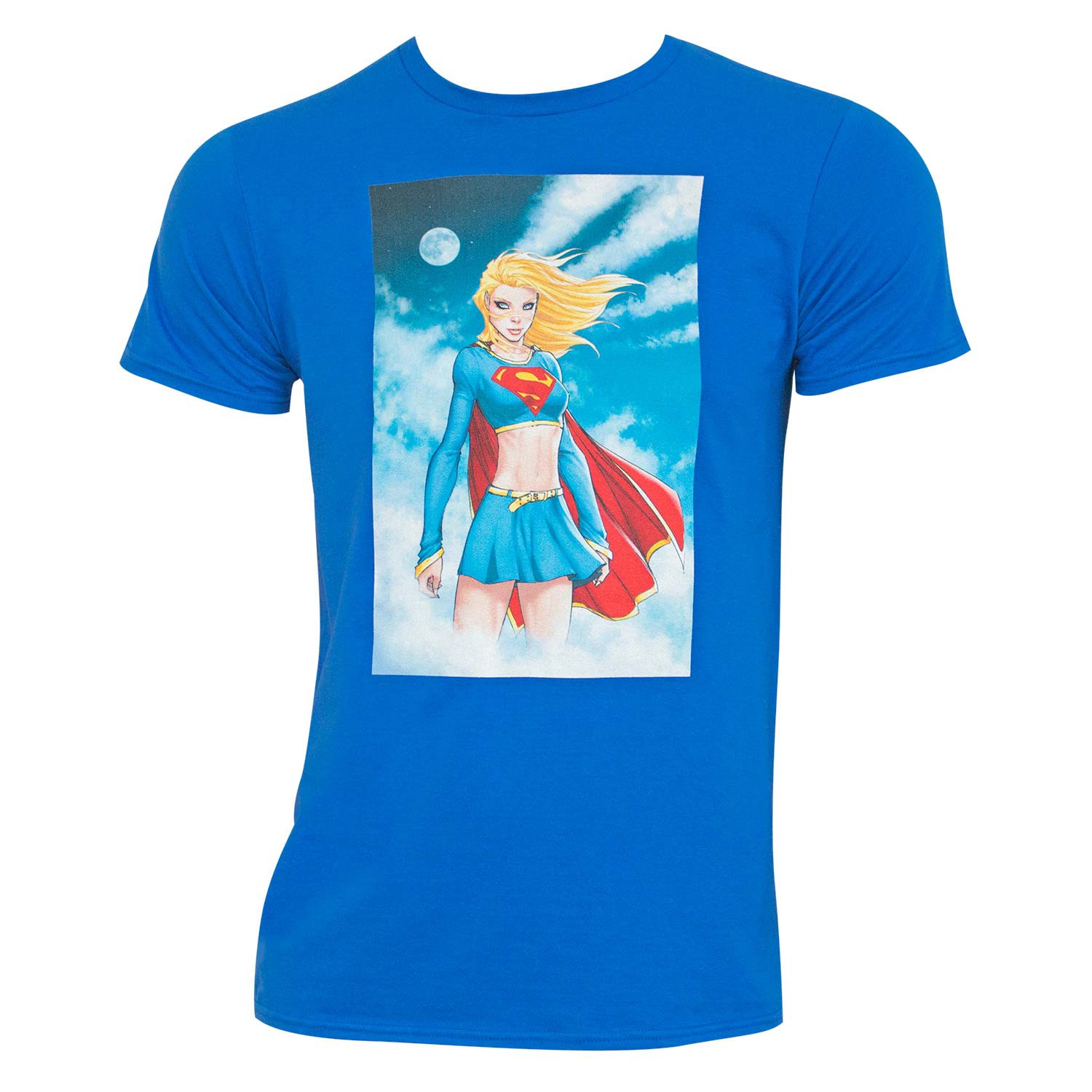 Supergirl Comic Panel Blue Tee Shirt, Blue