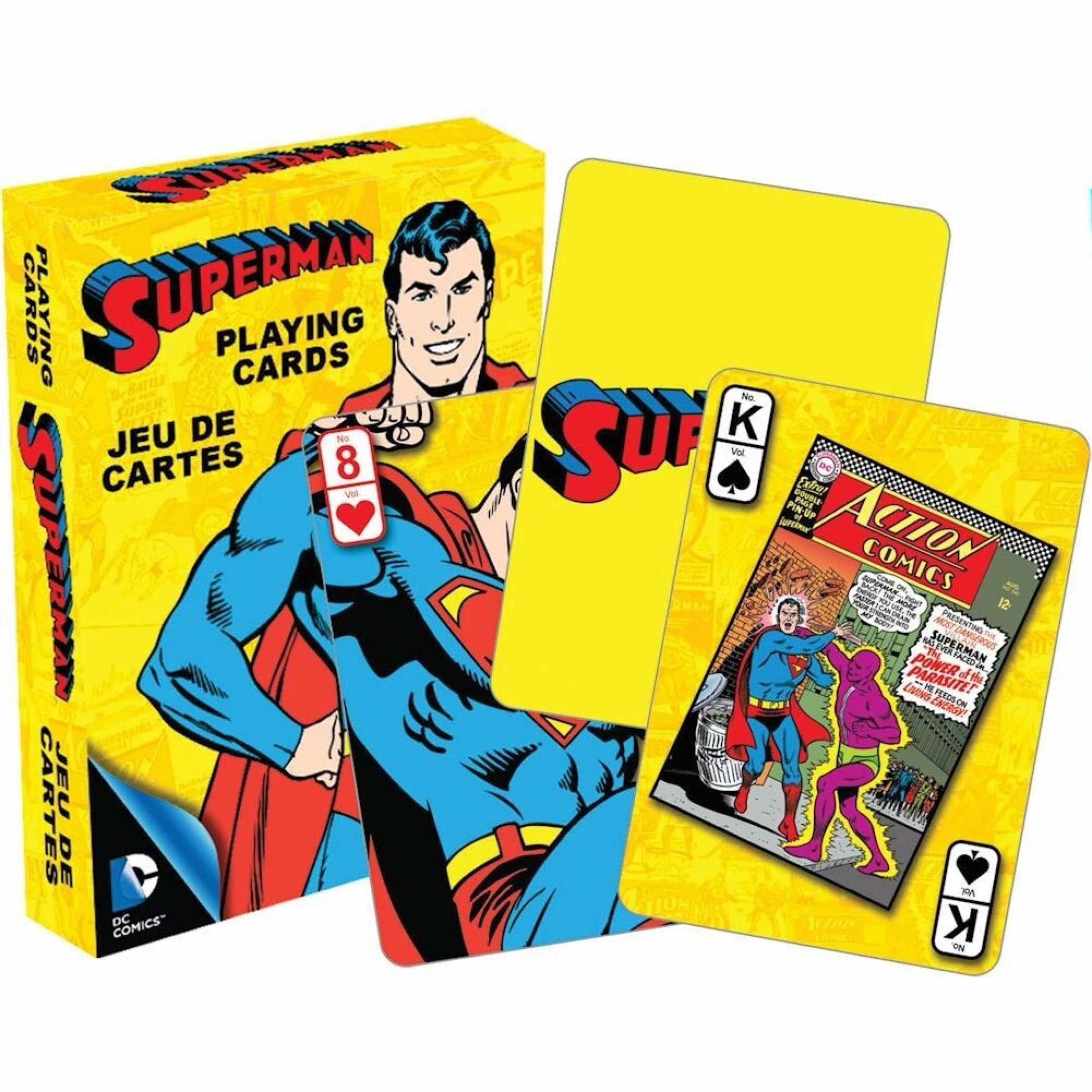 Superman Retro Playing Cards, Yellow