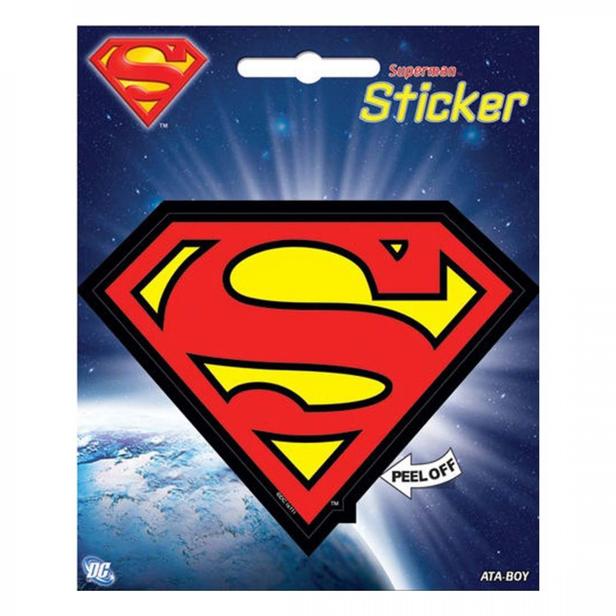 Superman Symbol Sticker, Red