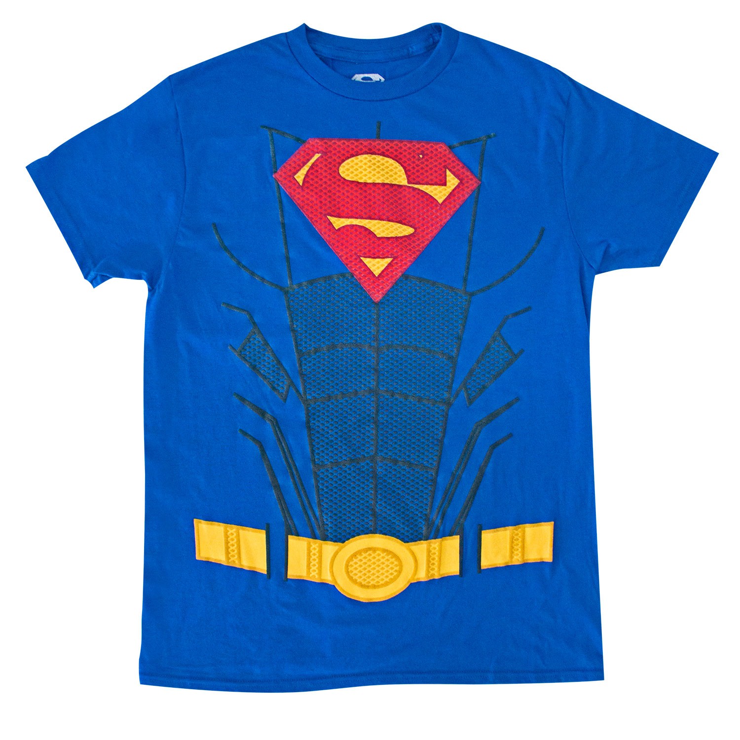 Superman Suit Up Blue Costume Tee Shirt, Blue