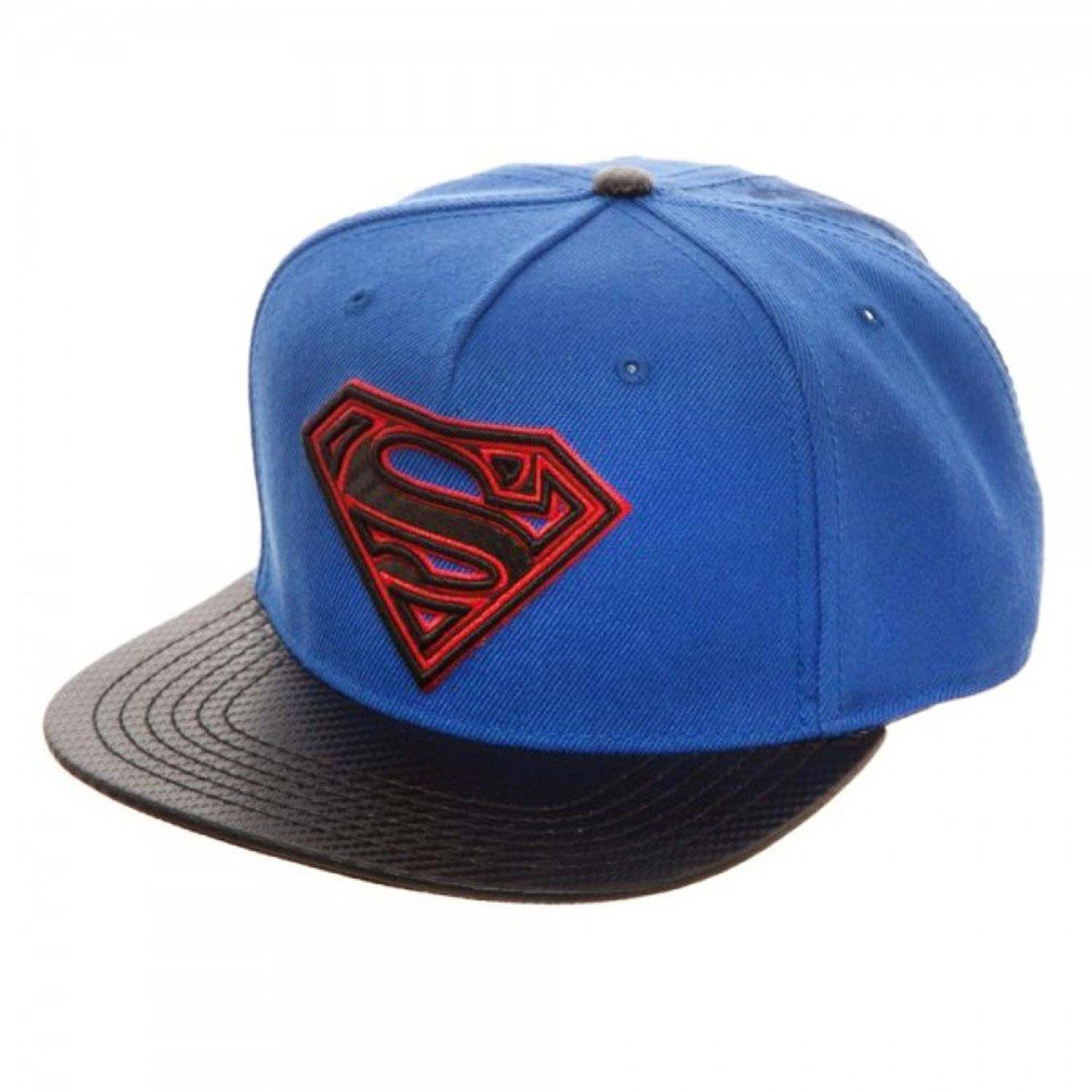Superman Carbon Fiber Snapback Hat, Blue