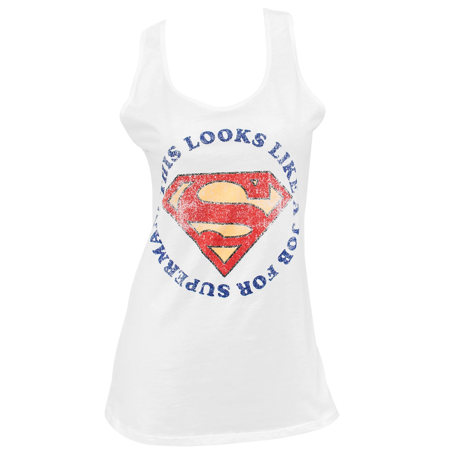 Superman White Looks Like A Job Women's Tank Top