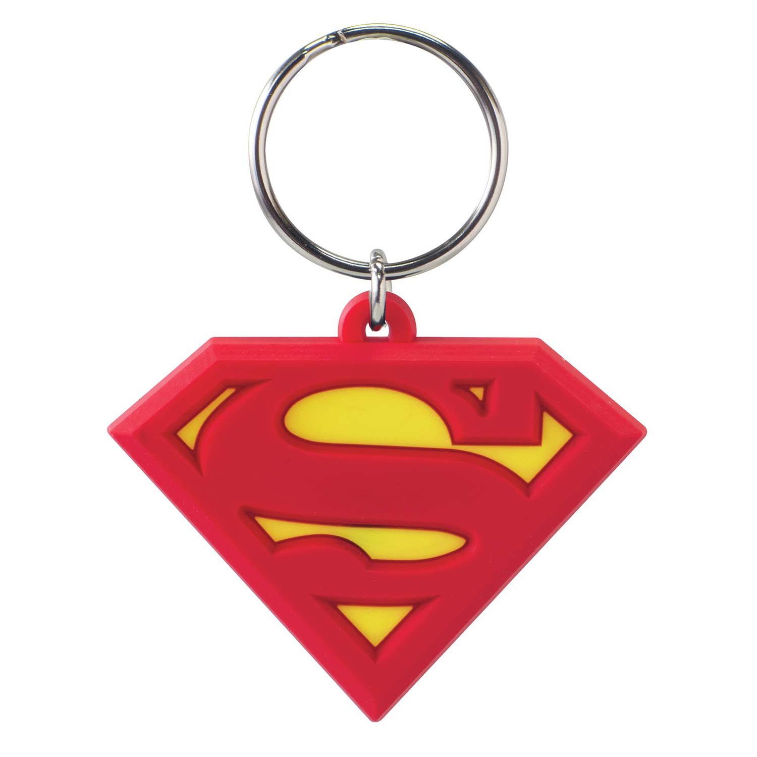 Superman Logo Rubber Keychain