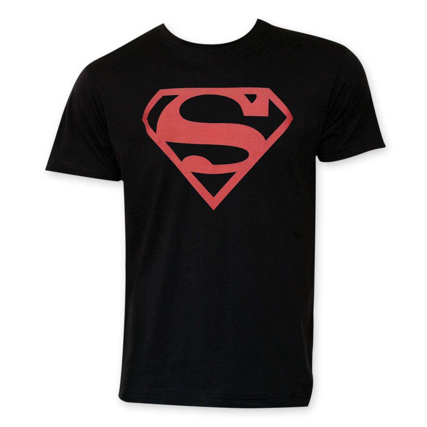 Superman Red Logo Black Tee Shirt