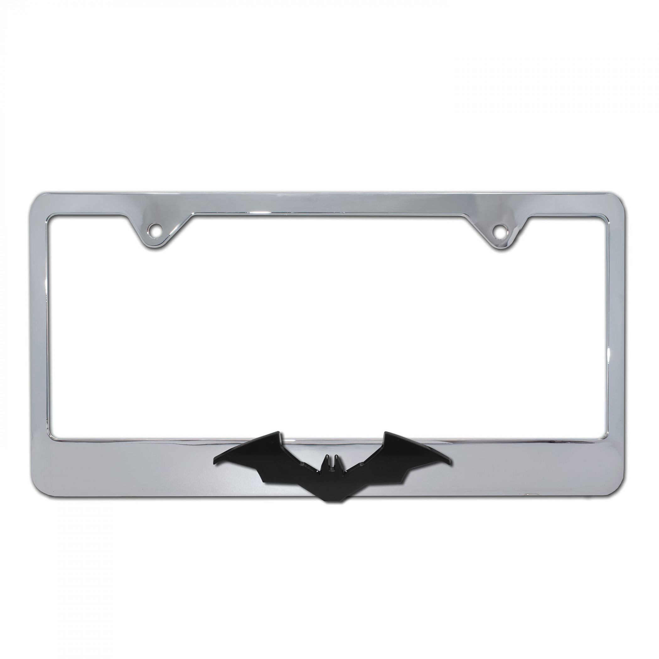 The Batman Movie Emblem Chrome License Plate Frame by Elektroplate, Silver