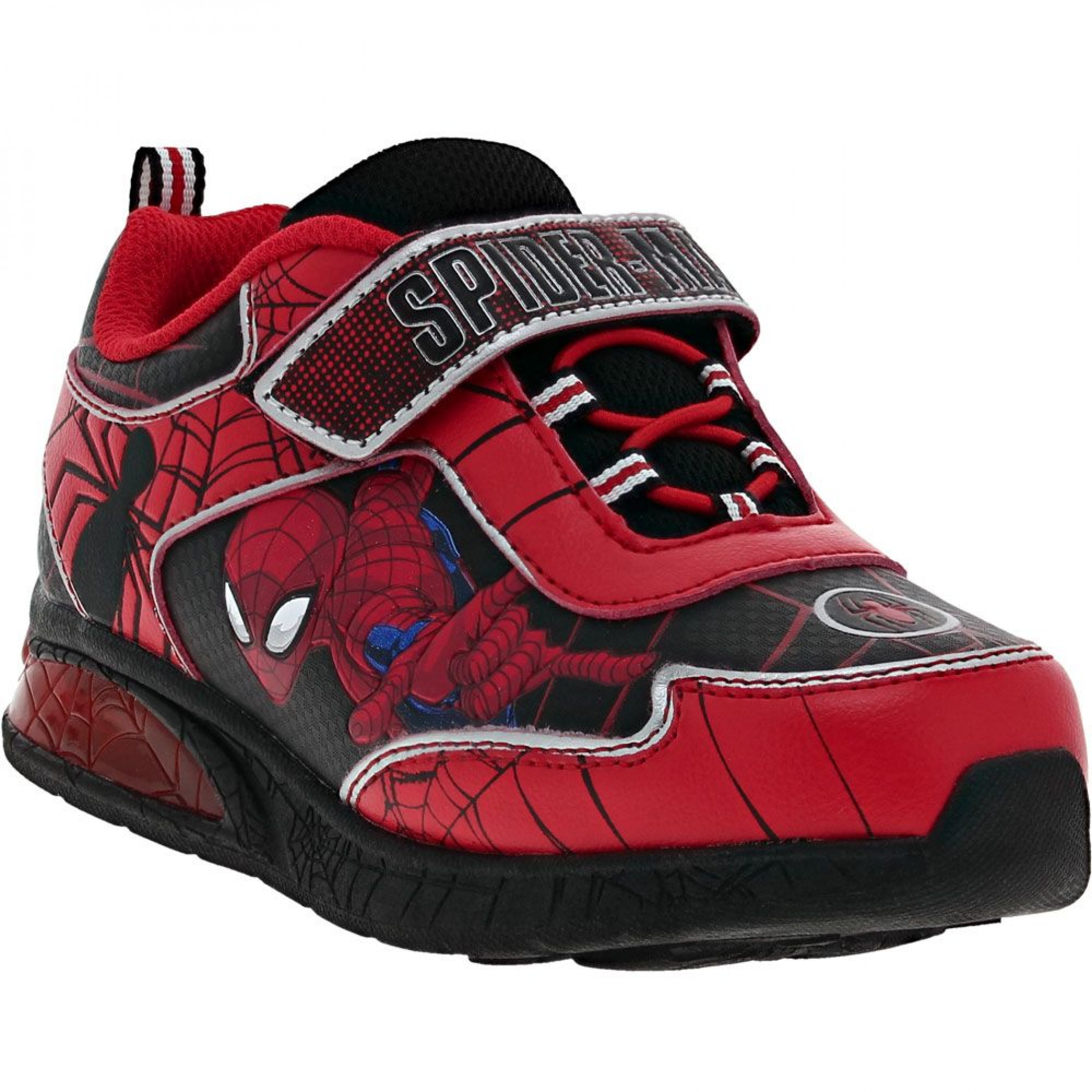 Spider-Man Logos Boy's Light-Up Sneakers, Red