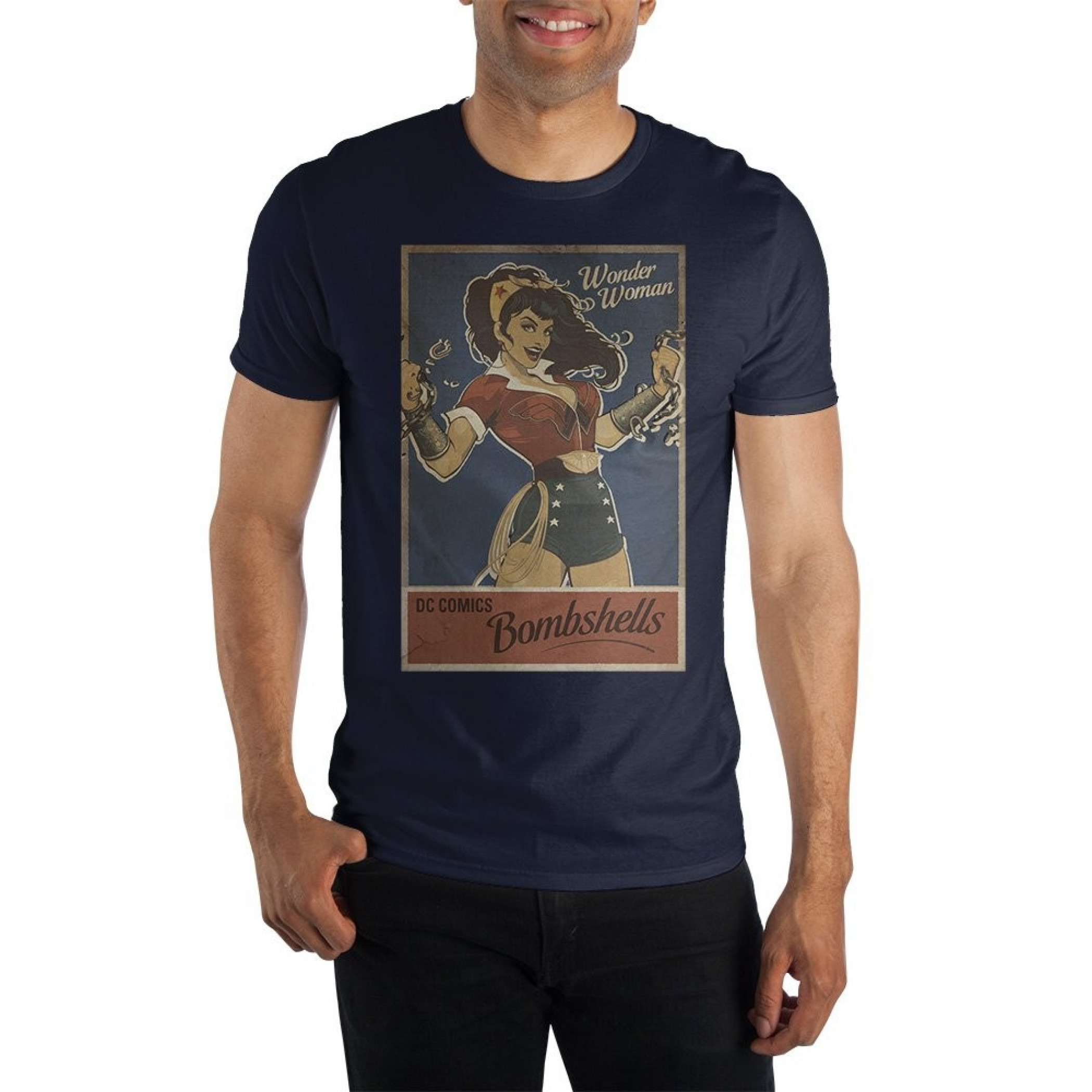 DC Comics Bombshells Vintage Wonder Woman T-Shirt, Blue