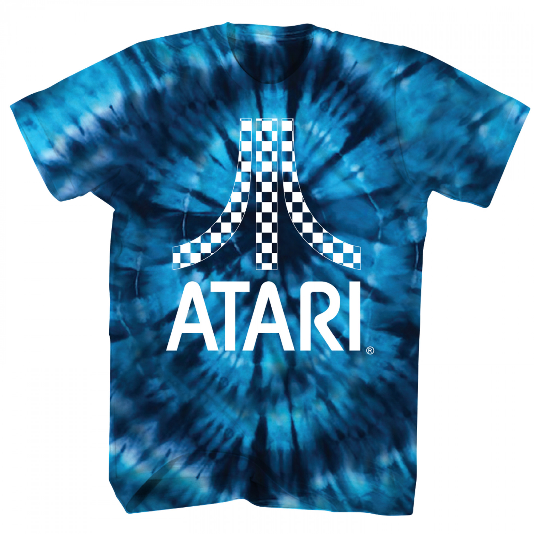 Atari Blue Tie Dyed T-Shirt, Blue