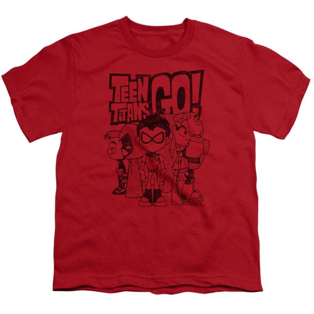Teen Titans Go! Team Up Youth Tshirt, Red